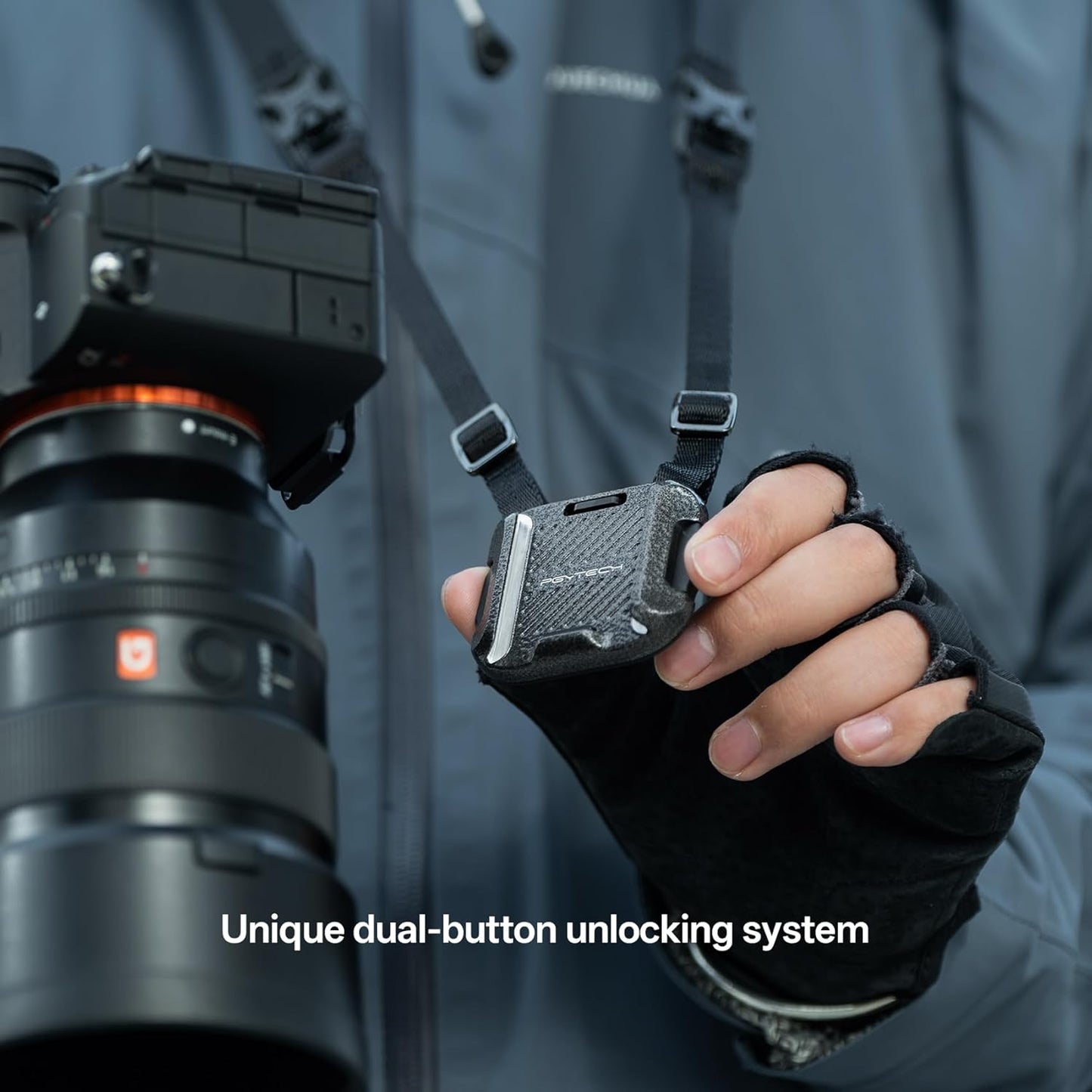 PGYTECH Camera Shoulder Strap Mount Quick Release Clamp & Plate Kit, Aluminum Alloy Arca Swiss Plate Camera Adapter Base for Shoulder Straps Tripods Stabilizers(Clamp+Plate)