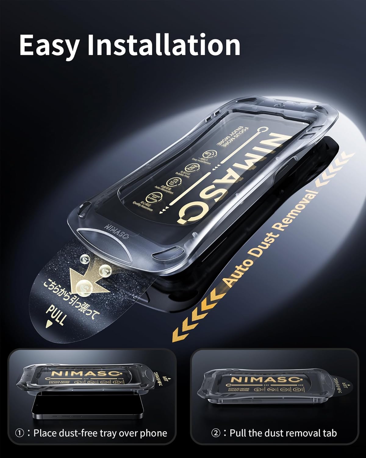 NIMASO for iPhone 16e/13 Pro/13/14 Screen Protector, 2 Pack Matte Tempered Glass Screen Protector for iPhone 16e, Anti-Glare, Anti-Fingerprint, Auto-Dust Removal, Instant Installation(6.1 inches)