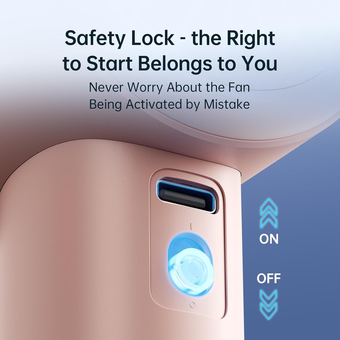 JISULIFE Portable Handheld Fan, Speed(1-100) Adjustable Turbo Mini and 3600mAh Battery Rechargeable Personal Fan, Digital Display, Gifts for Women Men Travel/Camping/Outdoor-Pink