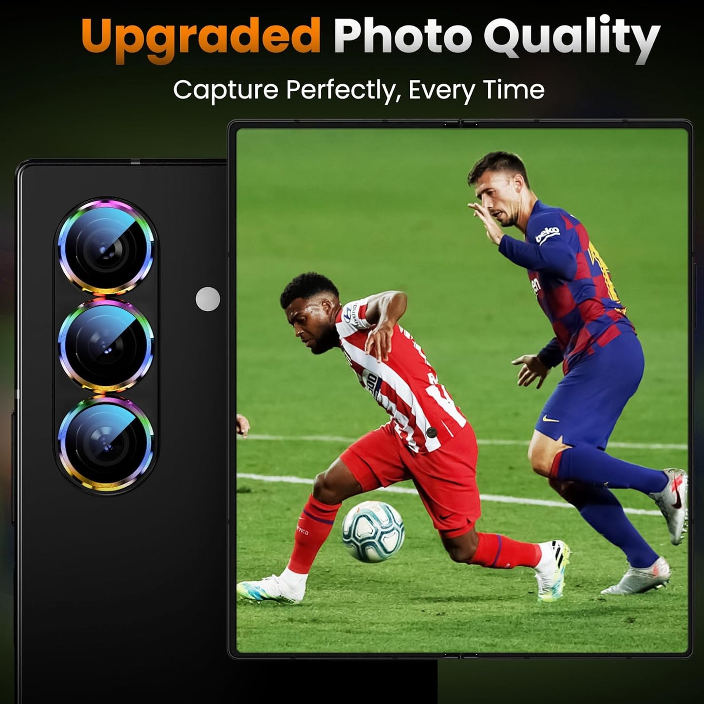 YWXTW for Samsung Galaxy Z Fold 7 Camera Lens Protector, [12X Stronger Adhesion] Individual Anti Scratch Metal Ring Tempered Glass Camera Screen Protector for Z Fold 7 Accessories 2025 (Multi-Coloured)