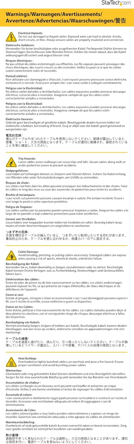 StarTech.com 1m(3ft) HDMI Cable with Locking Screw - 4K 60Hz HDR - High Speed HDMI 2.0 Monitor Cable with Locking Screw Connector for Secure Connection - HDMI Cable with Ethernet - M/M (HDMM1MLS)