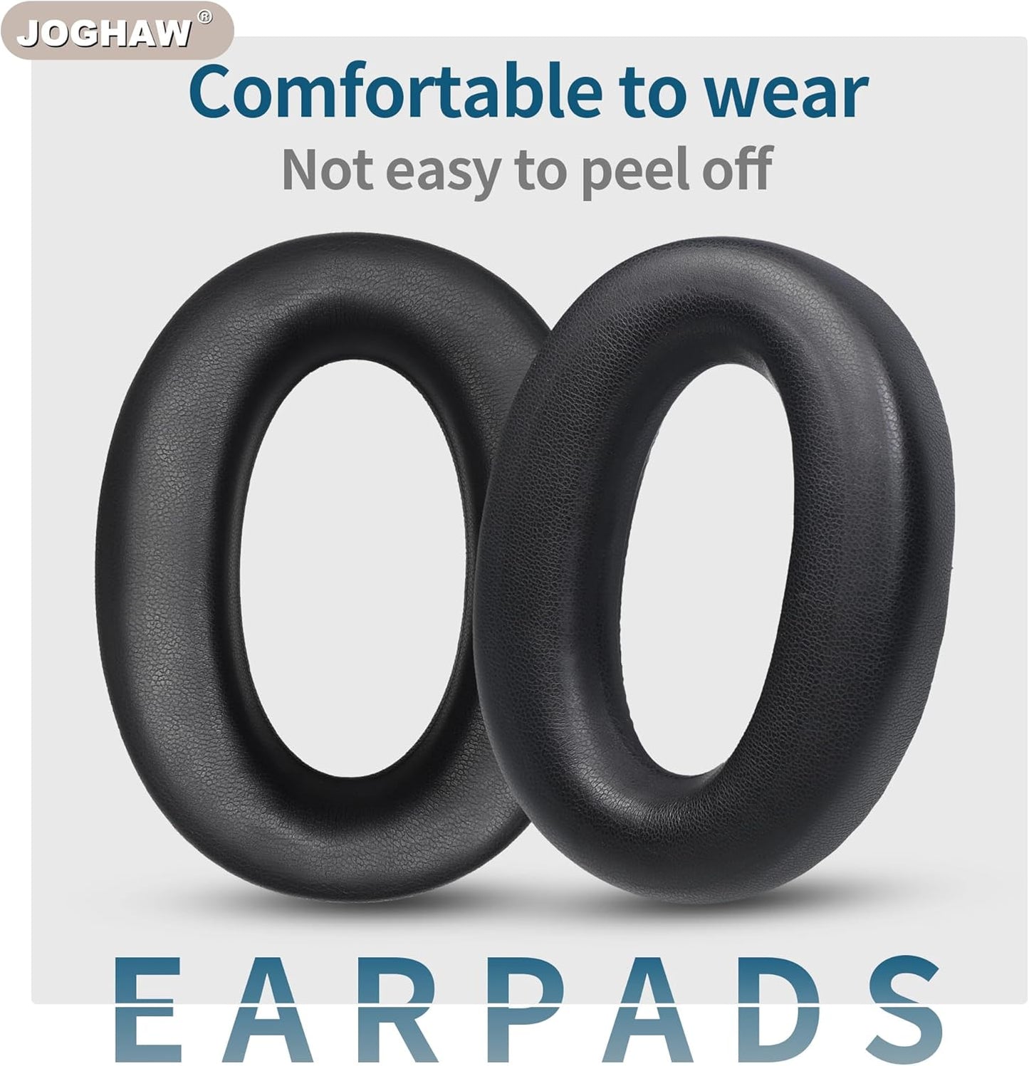 Replacement Ear Pads for Headphones - Compatible for Sony MDR-1000x/WH-1000xm2 | Premium Protein Leather Cushions with Soft Memory Foam for Comfort - Black