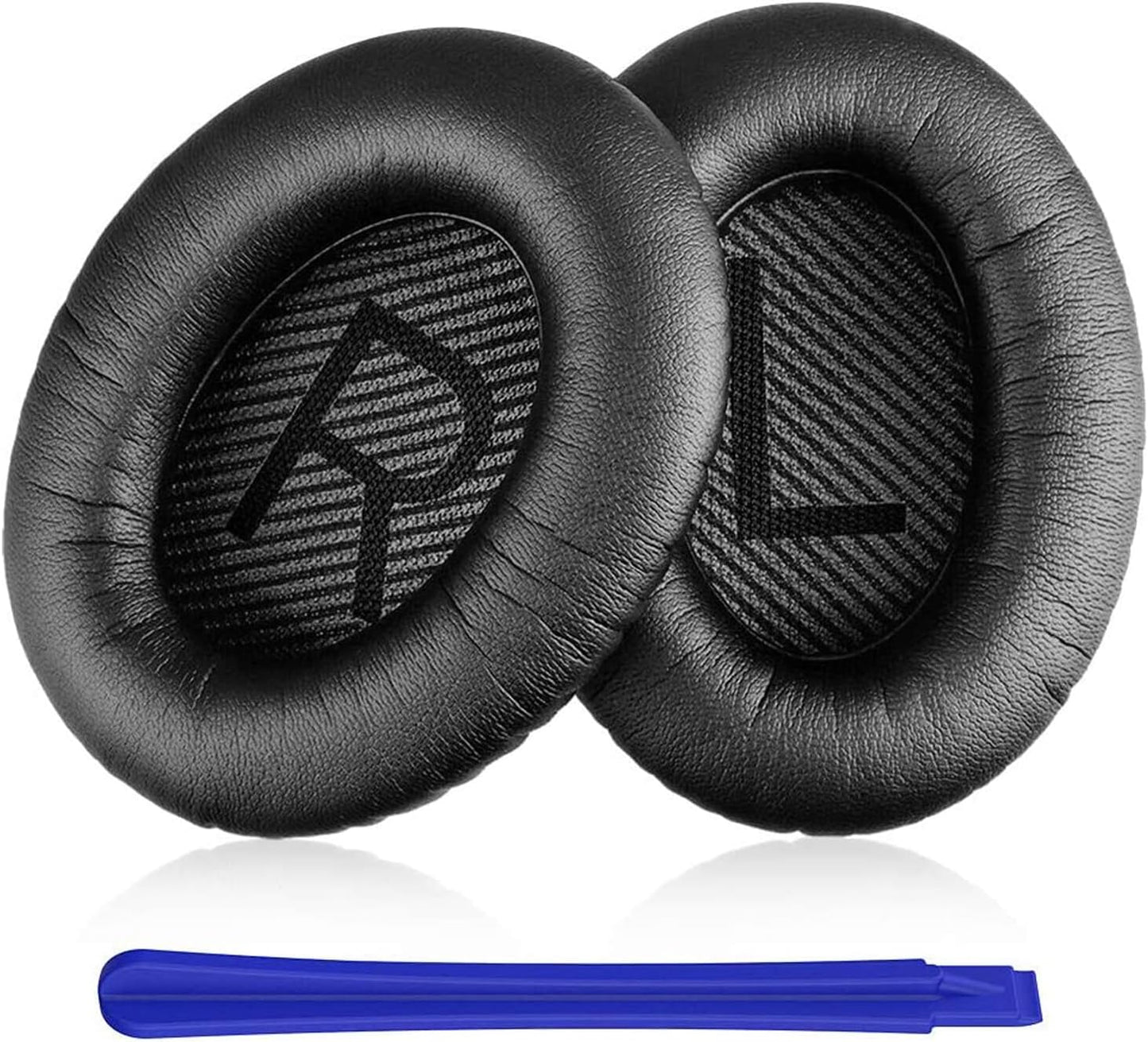 Replacement Earpads Cushions for Bose QuietComfort 35 ii/QC35/QC25/QC2/QC15/Ae2/Ae2i/Ae2w, Thickened Soundproof Sponge, Ear Pads with Softer Leather Ear Pads for Bose(Black)