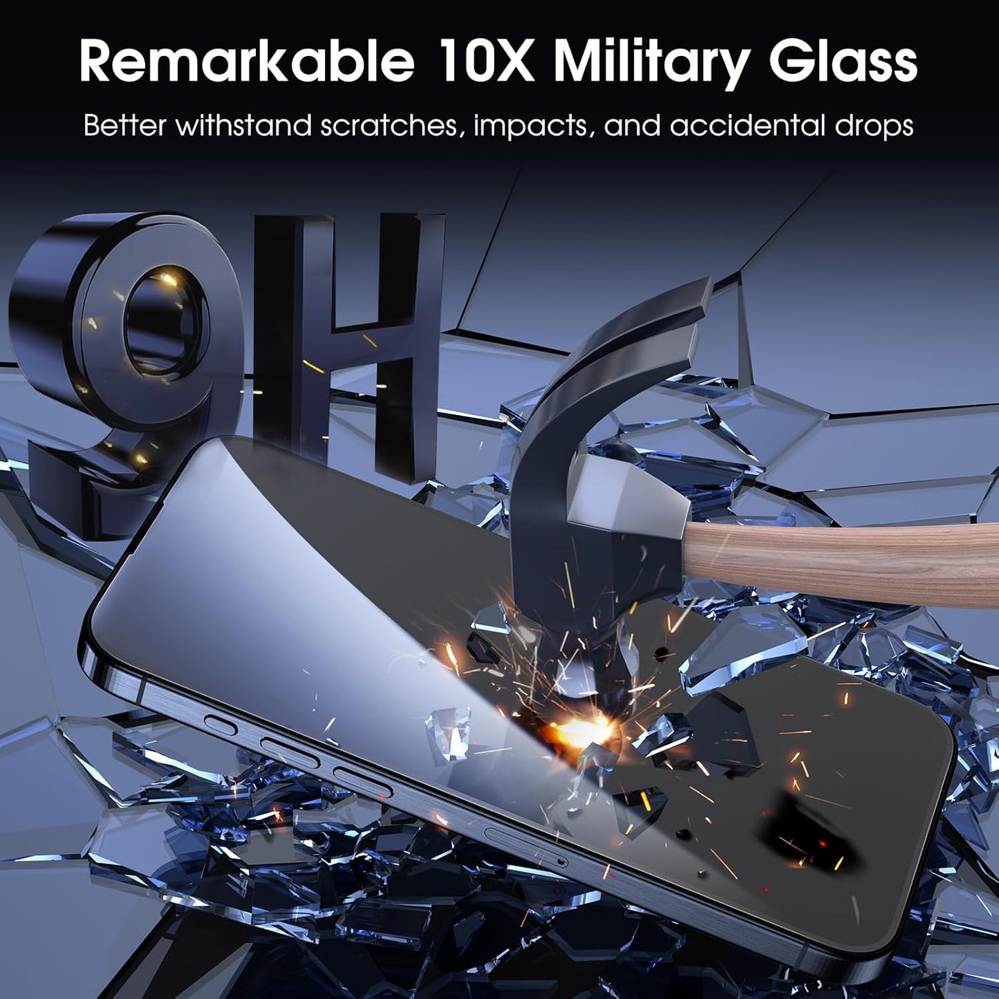 MOCOLL for iPhone 15 Pro Screen Protector Blue Light [6.1"] with Camera Lens Protector,【 Eye Protection】Anti Blue Light Tempered Glass for 15 Pro Screen Protector (2+2 Packs)