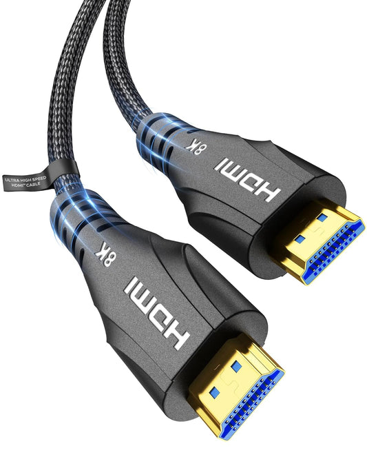 Short HDMI Cable 1FT - 8K High Speed HDMI Cable,48Gbps,8K 60hz,4K 120hz,Braided,eARC - Compatible for HDTV/PS5/PS4/Blu-ray