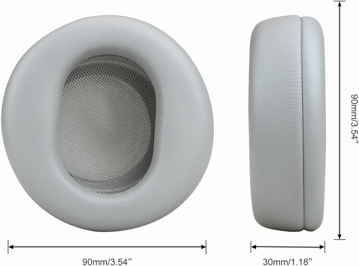 Replacement Earpads for Microsoft Surface Headphones 1 2 Wireless Noise Cancellation Headsets,Ear Pads Cushions with High-Density Noise Isolation Foam,Soft Protein Leather-Grey