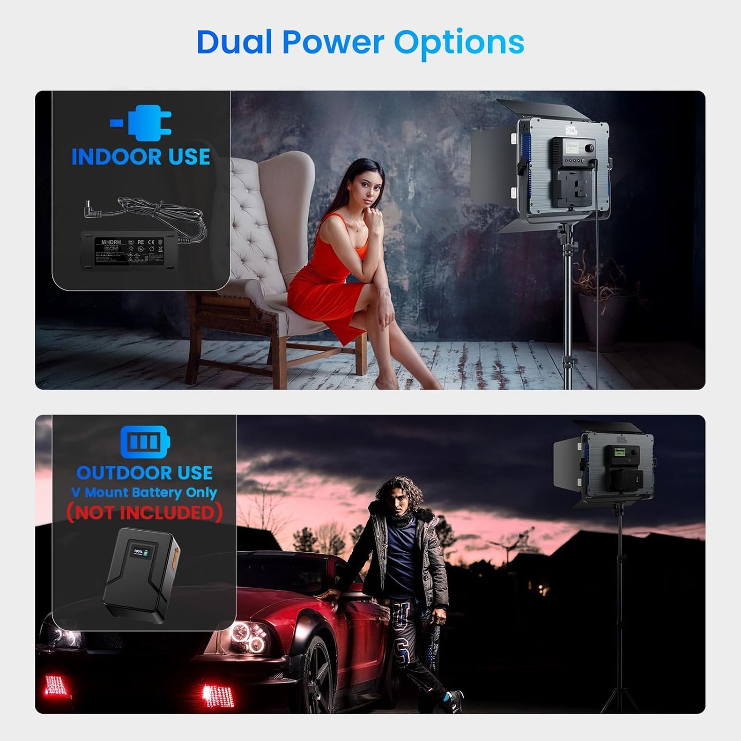 P80 LED Video Lighting Kit with APP Control,10 Applicable Scenes RGB LED Video Light Panel,60W 2500K-10000K CRI 97+ Photography Lighting for Studio/Gaming/Streaming/YouTube/Film/Video Recording