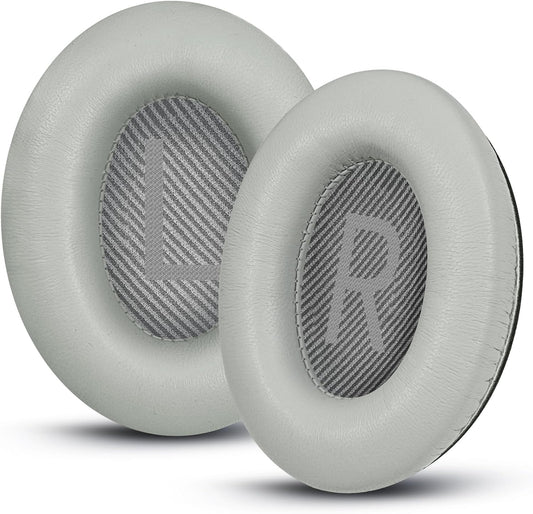 Headphones Replacement Ear Pads, Sheepskin Ear Cushions for Bose QuietComfort 35 (QC35) Improved Durability, Ear Pads Cushions with High-Density Foam, Thickness and Sound Isolation - Gray