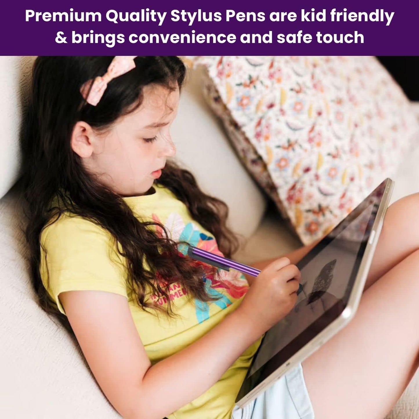 Stylus Pens for Touch Screens, 100 Pieces Universal Colorful Long Metal Stylists Pack for iPad, iPhone, Android, Galaxy, Chrome Book, Tablets, Assorted Colors All Devices - 4"