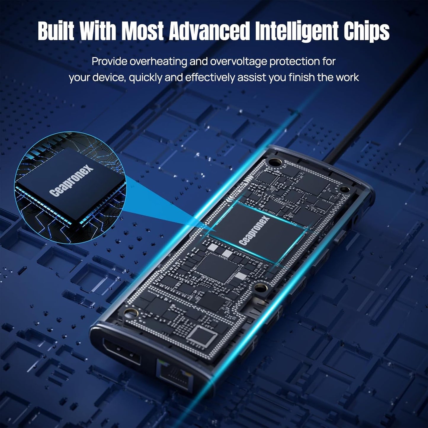 USB C Docking Station UBS C Hub for Laptop Dual Monitors 14 in 1 Multiport Dongle Dock with 2* HDMI +DP+USB C/A 100w PD+Ethernet+Data Transfer for MacBook/HP/Dell/Lenovo Thinkpad/iPad/Mac