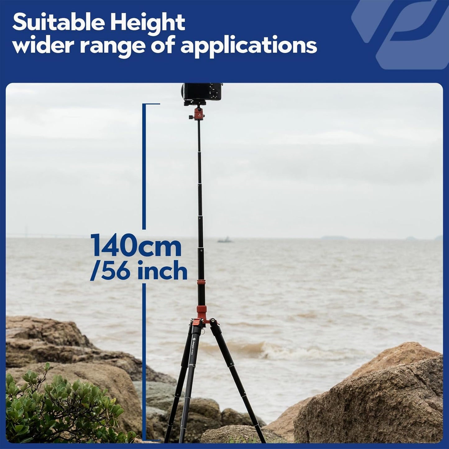 Fotopro Mini Tripod with Ball Head Phone Mount Detachable Selfie Stick Folded only 8.6" Max Load up to 6.6 lbs FY-810 Orange