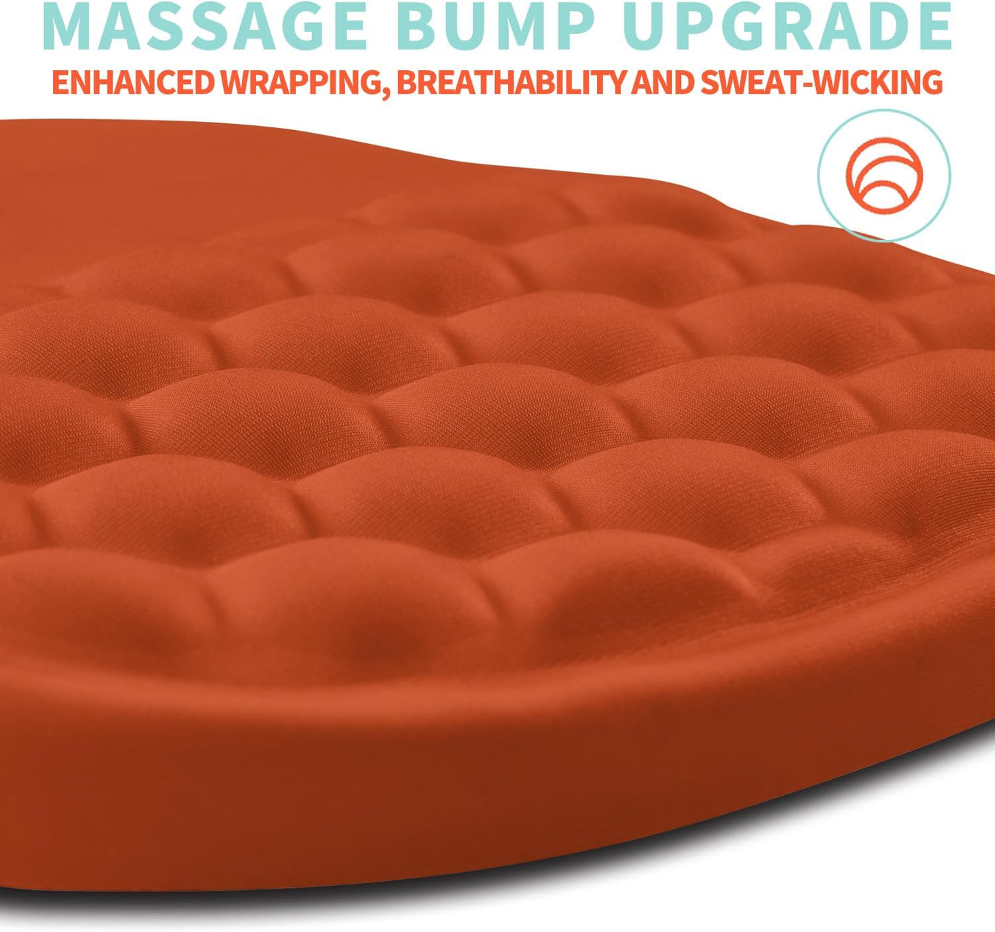 Ergonomic Mouse Pad Wrist Support with Memory Foam Massage Bulge, Carpal Tunnel Pain Relief Mousepad Wrist Rest for Mouse(12x8 inch, Orange)