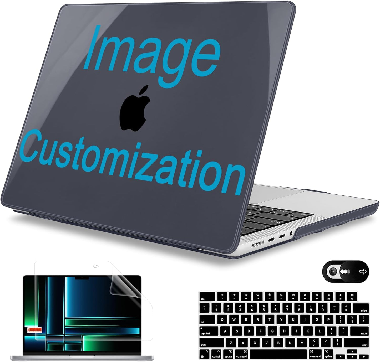 Mektron Custom Personalized Photo Case for MacBook Pro 16" M4 A3403 A3186 M3 A2991 M2 A2780 M1 A2485 (2021/2023/2024) Pro/Max with Touch ID, Hard Shell Plastic Laptop Cover Keyboard Cover