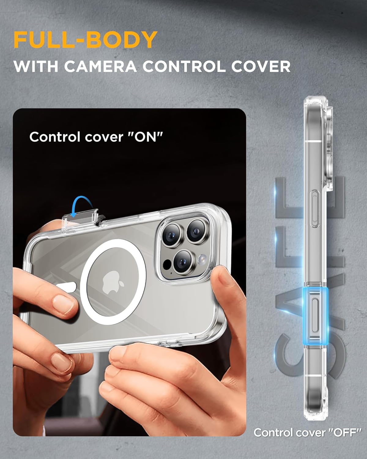 Miracase for iPhone 16 Pro Max Case 6.9'', [Bubble Free] Full-Body Bumper Phone case with Built-in Full Glass Screen &Lens Protector,Compatible with MagSafe,Drop Proof 16 Pro Max Cover,Clear