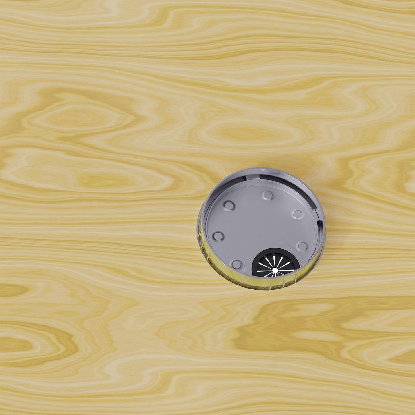 Desk Grommet 2 Inch 50mm, Zinc Alloy Computer Desk Wire Hole Cover, Office Desktop Cord Cable Hole Metal Ring, Silver Tone