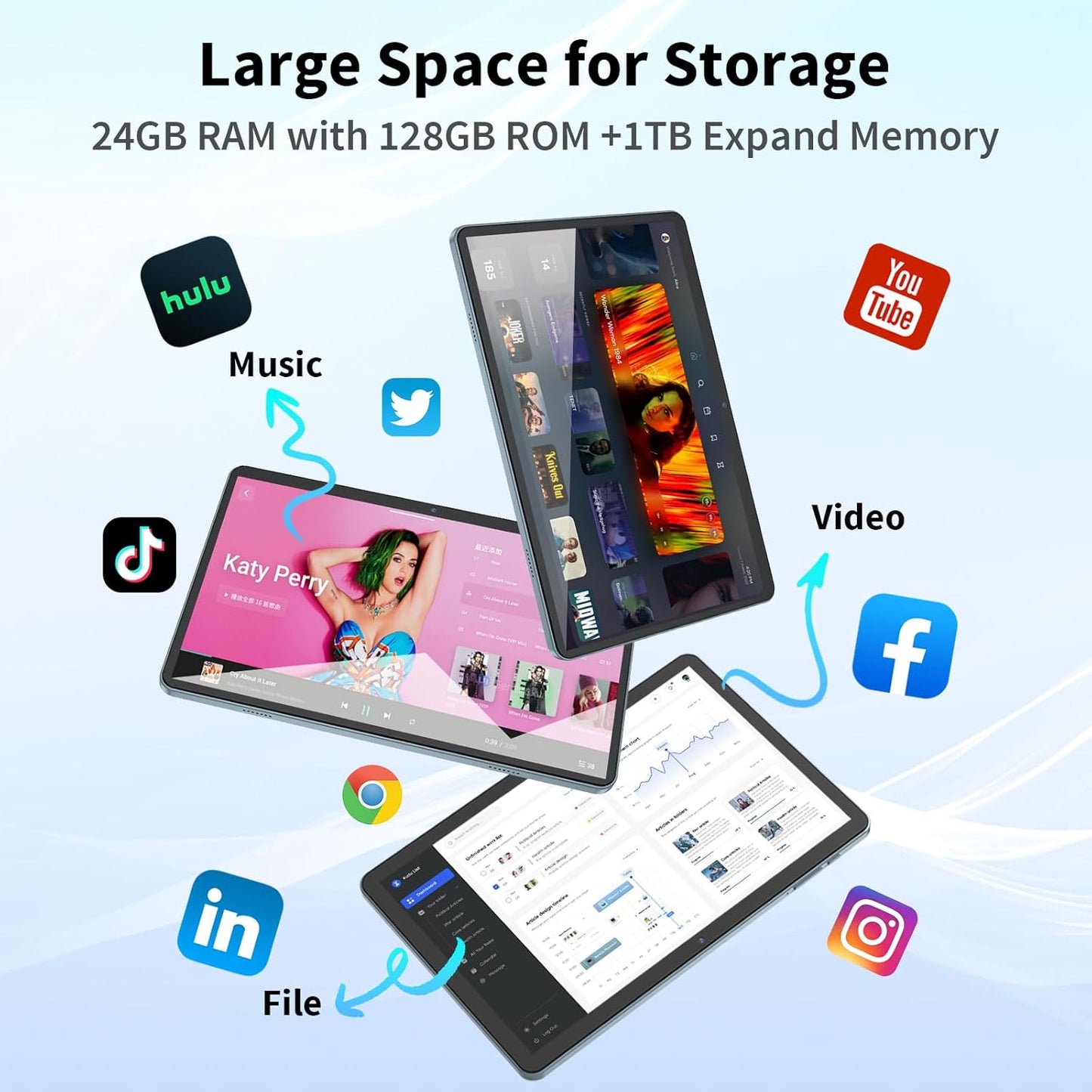 Android Tablet with Keyboard,10 inch Android 15 tablet, 24GB RAM 128GB ROM, 1TB Expand, Octa-Core, Widevine L1, 2.4G/5G WiFi, 8000mAh, Bluetooth, GMS, 2 in 1 Tablet with Case, Mouse, Stylus（Pink)