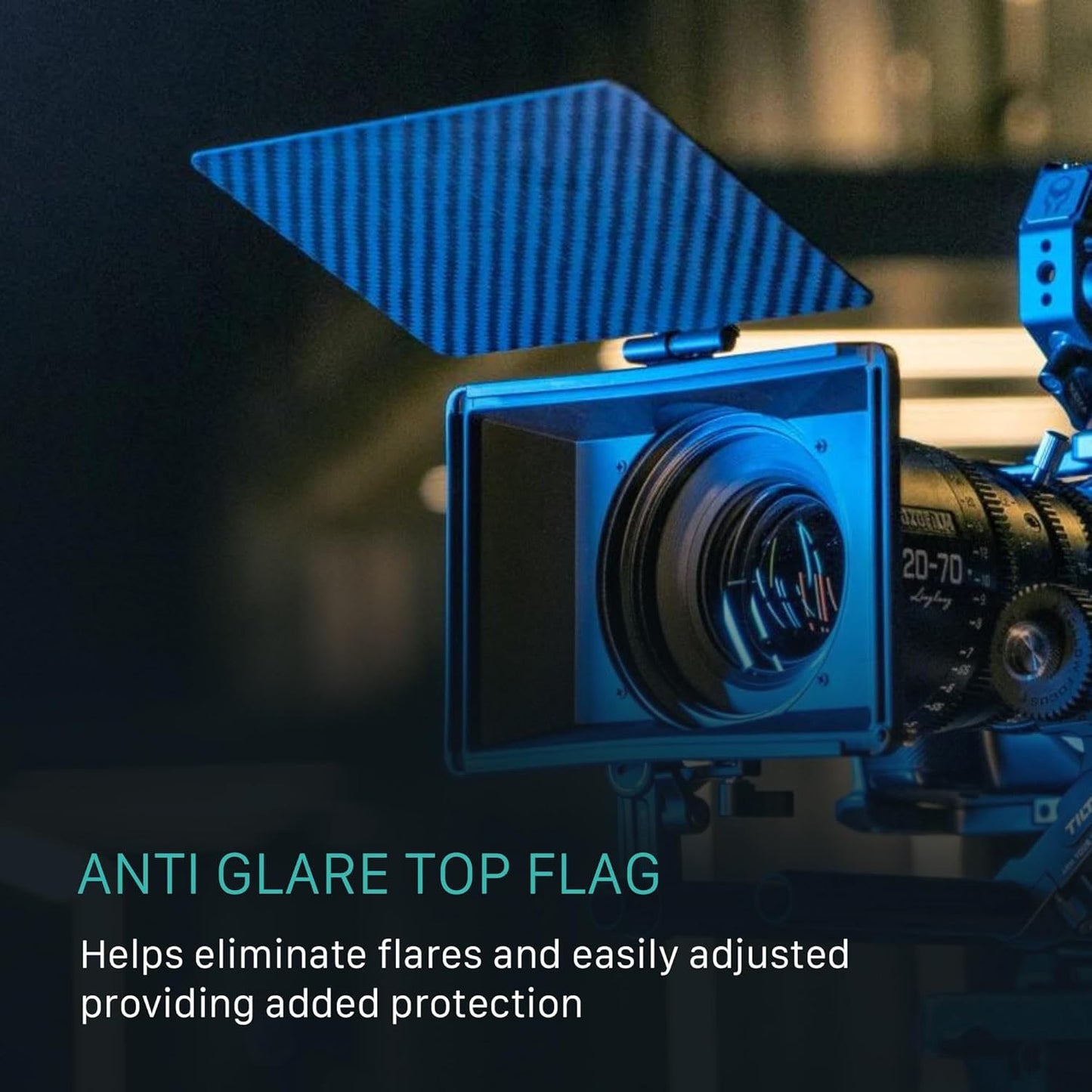 Tilta Mini Matte Box | 15mm Rod Adapter & 4 Lens Adapters | Lightweight | Filter Support | Top Flag | Dual Cold Shoe Mount | Designed for Mirrorless, DSLR | MB-T15