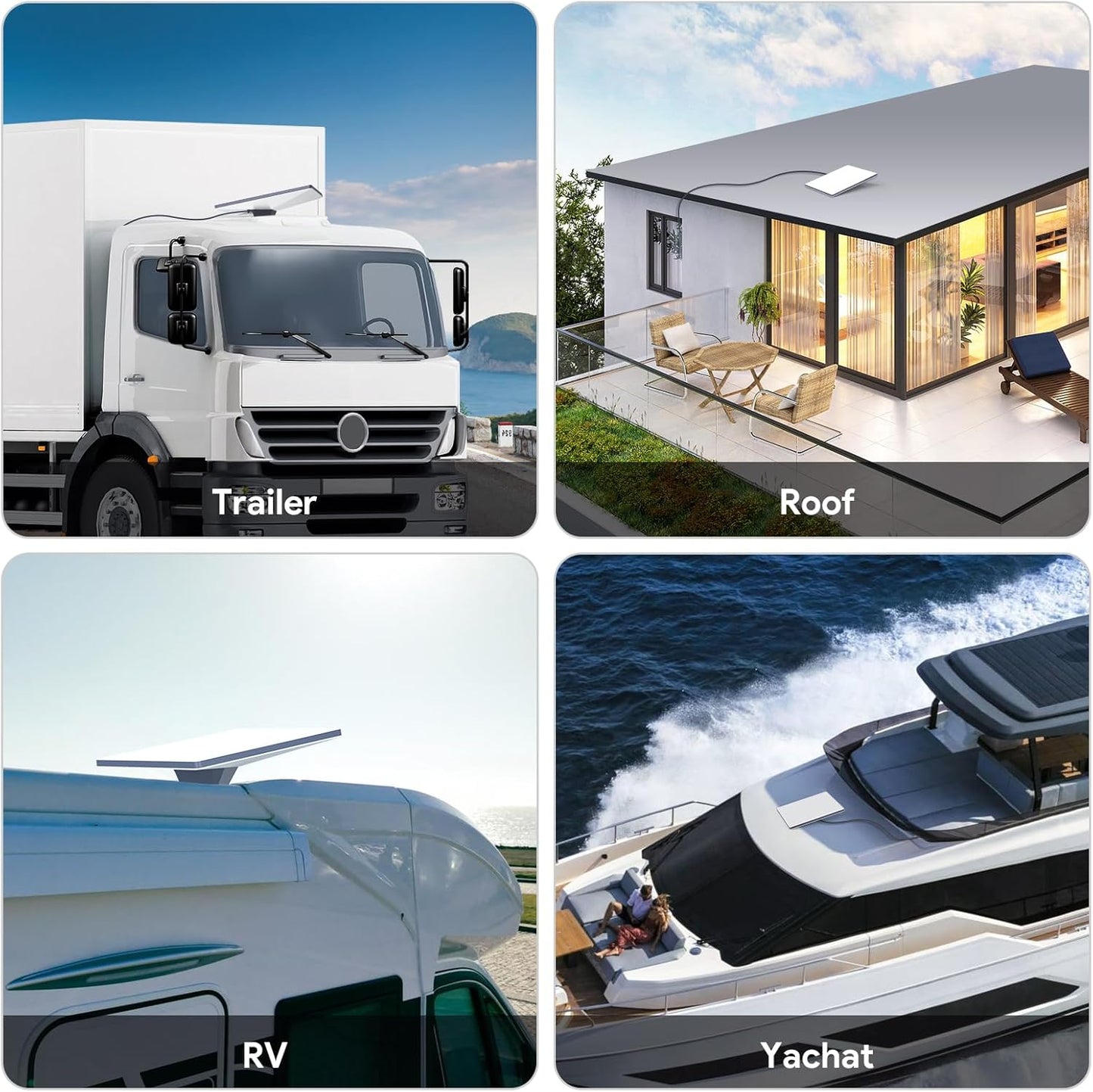 XLTTYWL Starlink Mini Mount, Premium Star Link Mimi Standard Mobility Roof RV Mounts for Mini Star Link Flat Standard Dishy Fits RV, Wood, Metal, Plastic or Slotted Vehicle Rails(Mini Flat Mount)