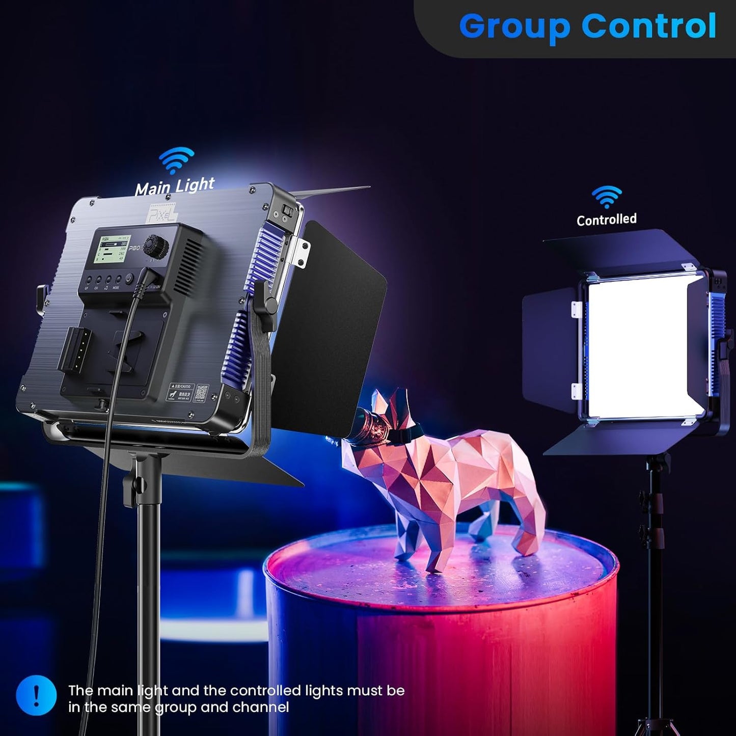 P80 LED Video Lighting Kit with APP Control,10 Applicable Scenes RGB LED Video Light Panel,60W 2500K-10000K CRI 97+ Photography Lighting for Studio/Gaming/Streaming/YouTube/Film/Video Recording