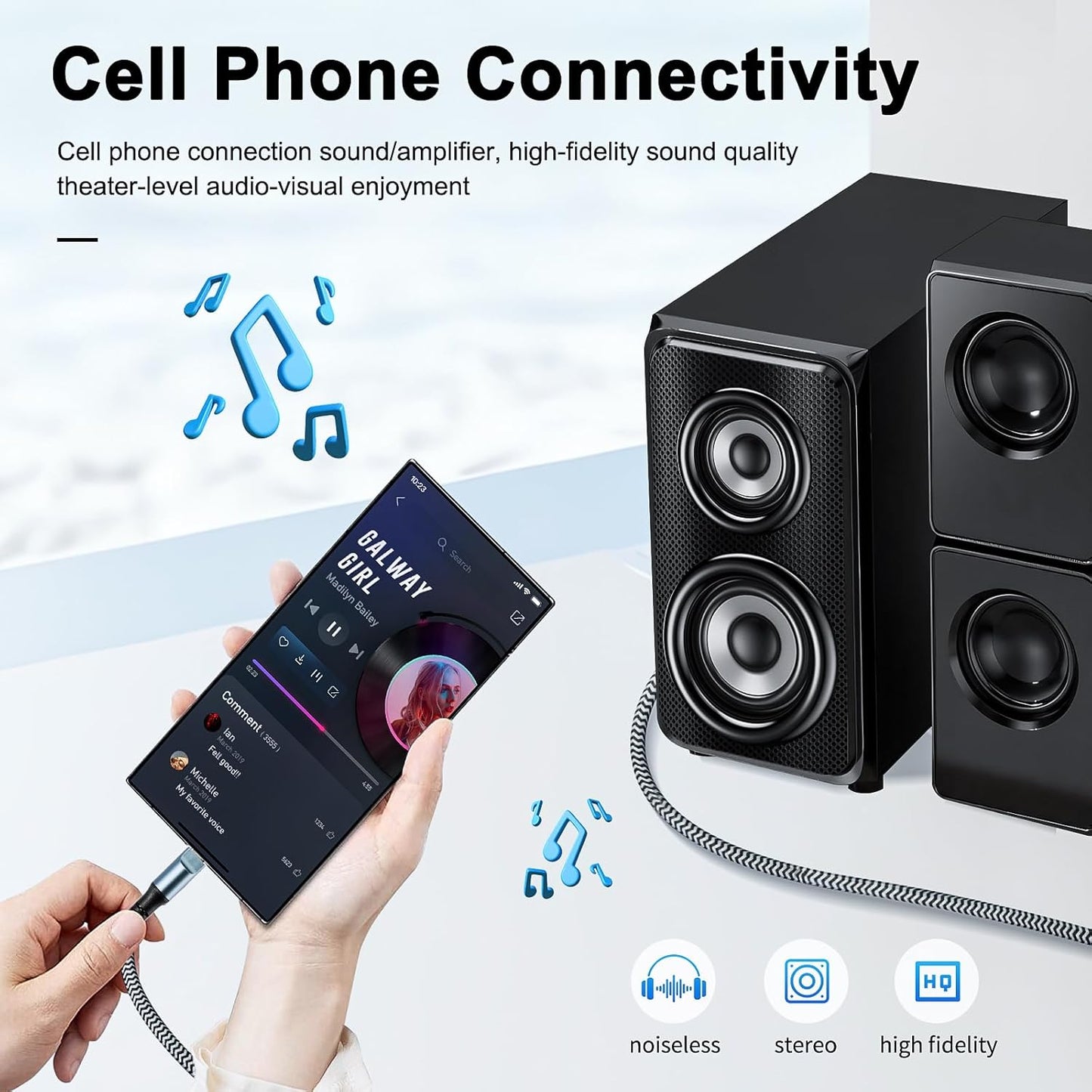 Kumiho Braided USB C to Optical Audio Cable 10Ft USB C to Toslink Optical Cable with Gold-Plated Connector for TV/Soundbar, Sony PS5,Speakers & Home Theater Systems