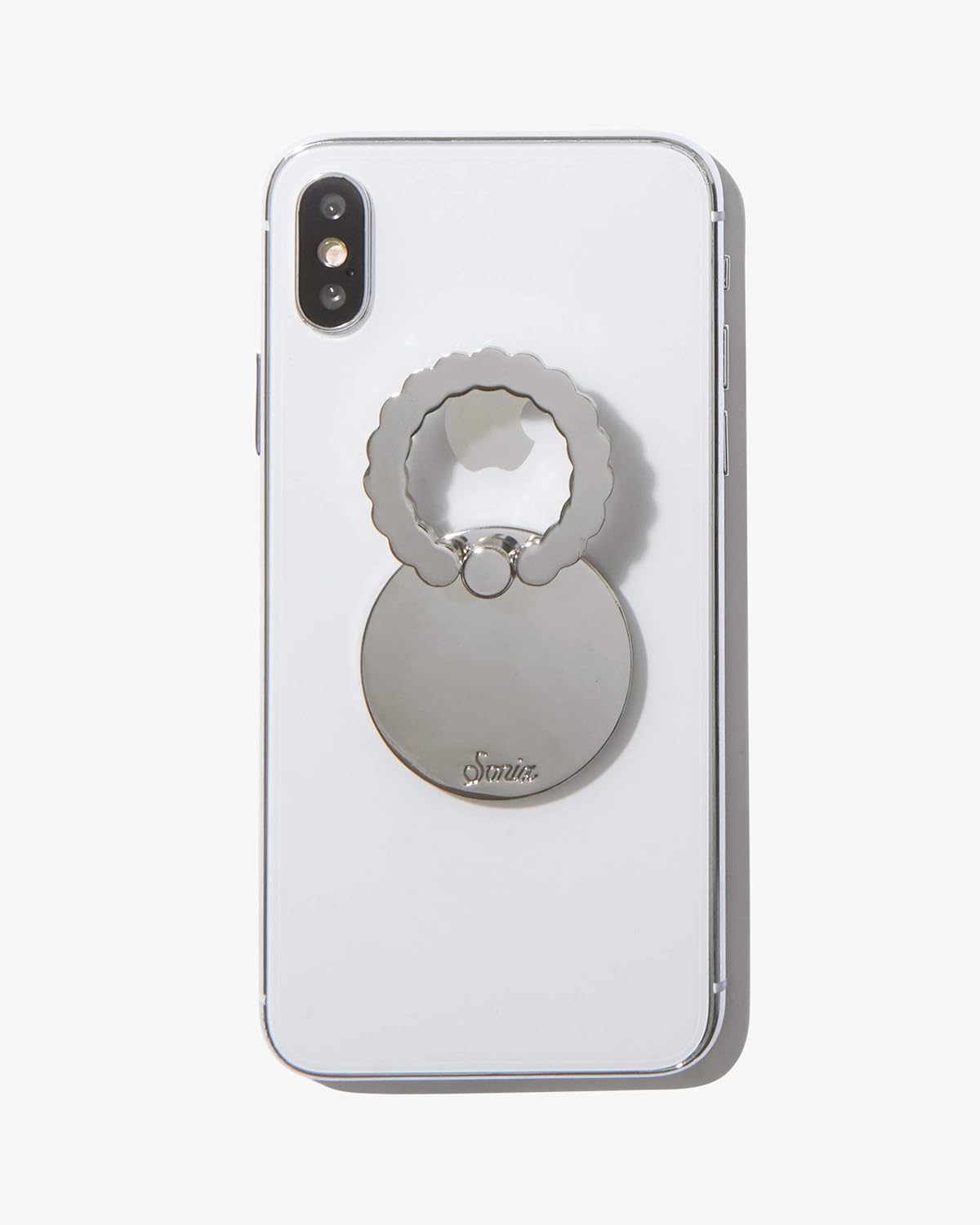 Sonix Embellished Crystal Rhinestone Phone Ring (Silver, Clear)