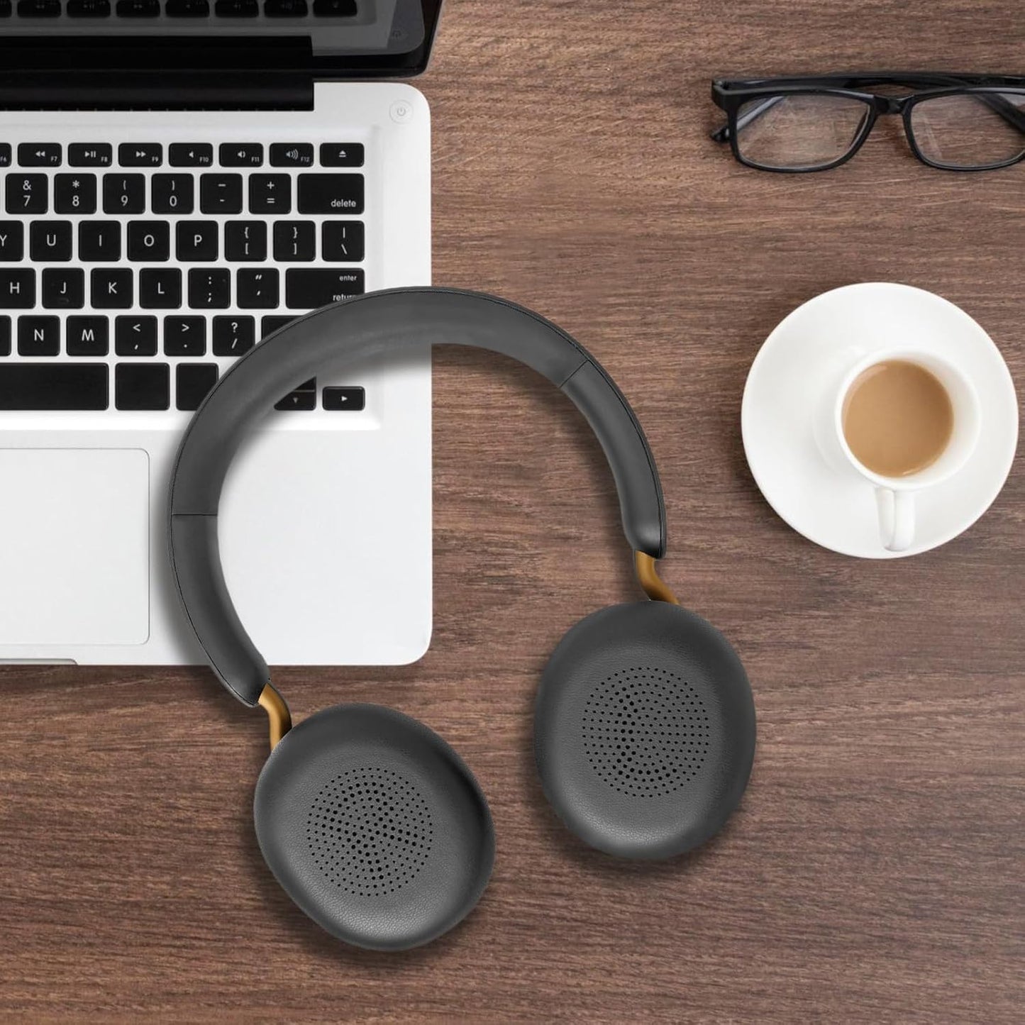 Ear Pads Replacement for Jabra Evolve2 65 (65MS 65UC USB)/Evolve2 40 (40UC 40MS USB)/Elite 45h On-Ear Wireless Headphones, Ear Cushions with Protein Leather