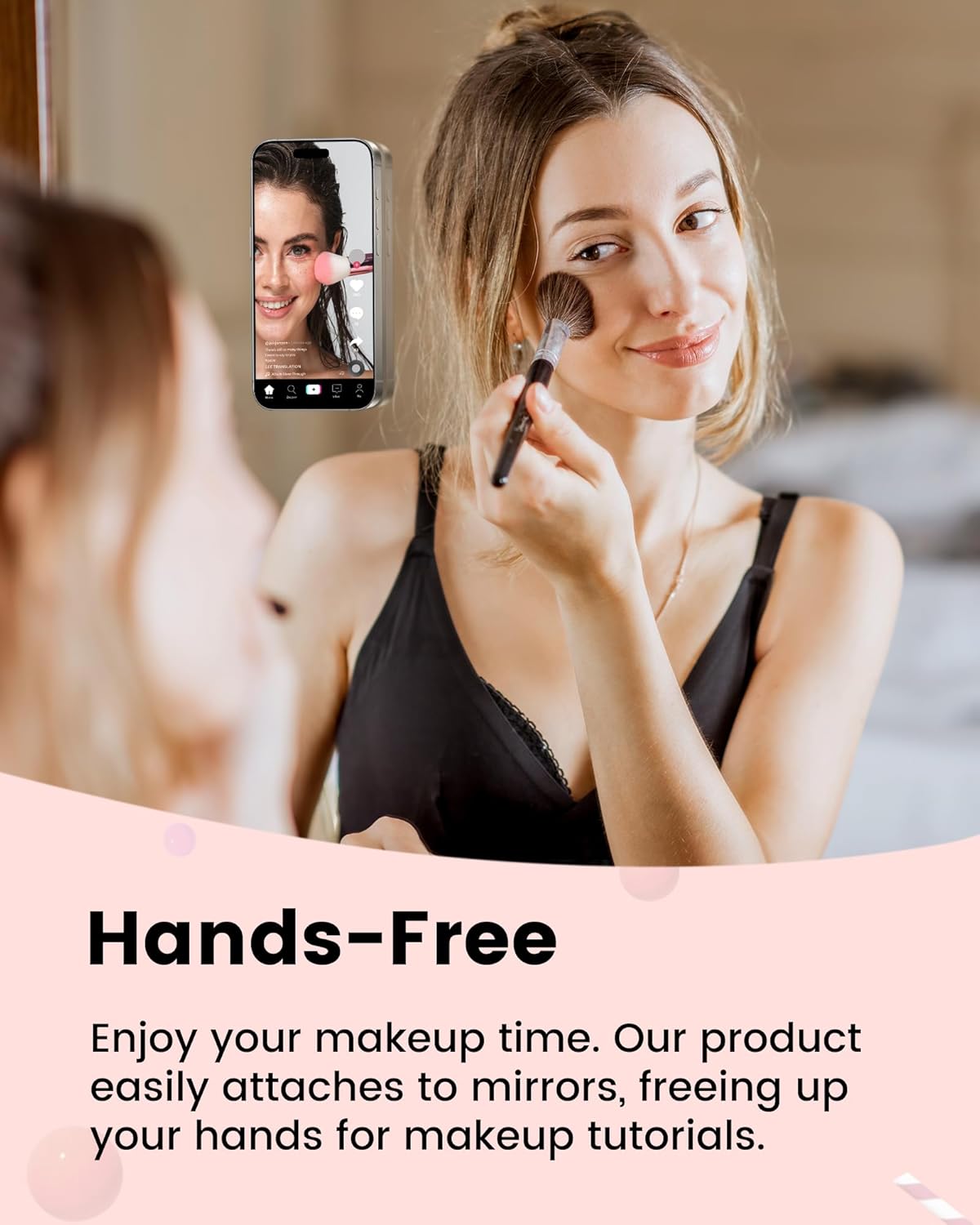 amBand Silicone Suction Phone Mount Trendy Stocking Stuffers for Women Mom, Detachable Sticky Holder for iPhone Cute Stylish Preppy Stuff for Selfie/Yoga/Dance, Lilac Purple