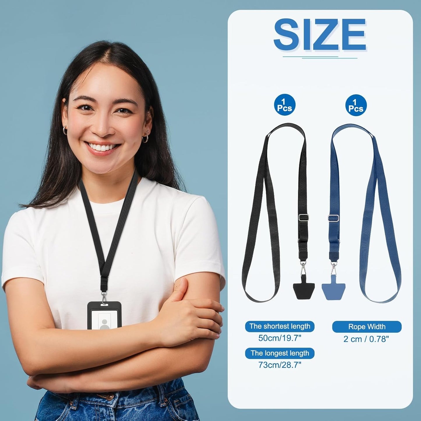 PATIKIL Smart Phone Lanyard with Patches for Most Smartphones Badges Keychain