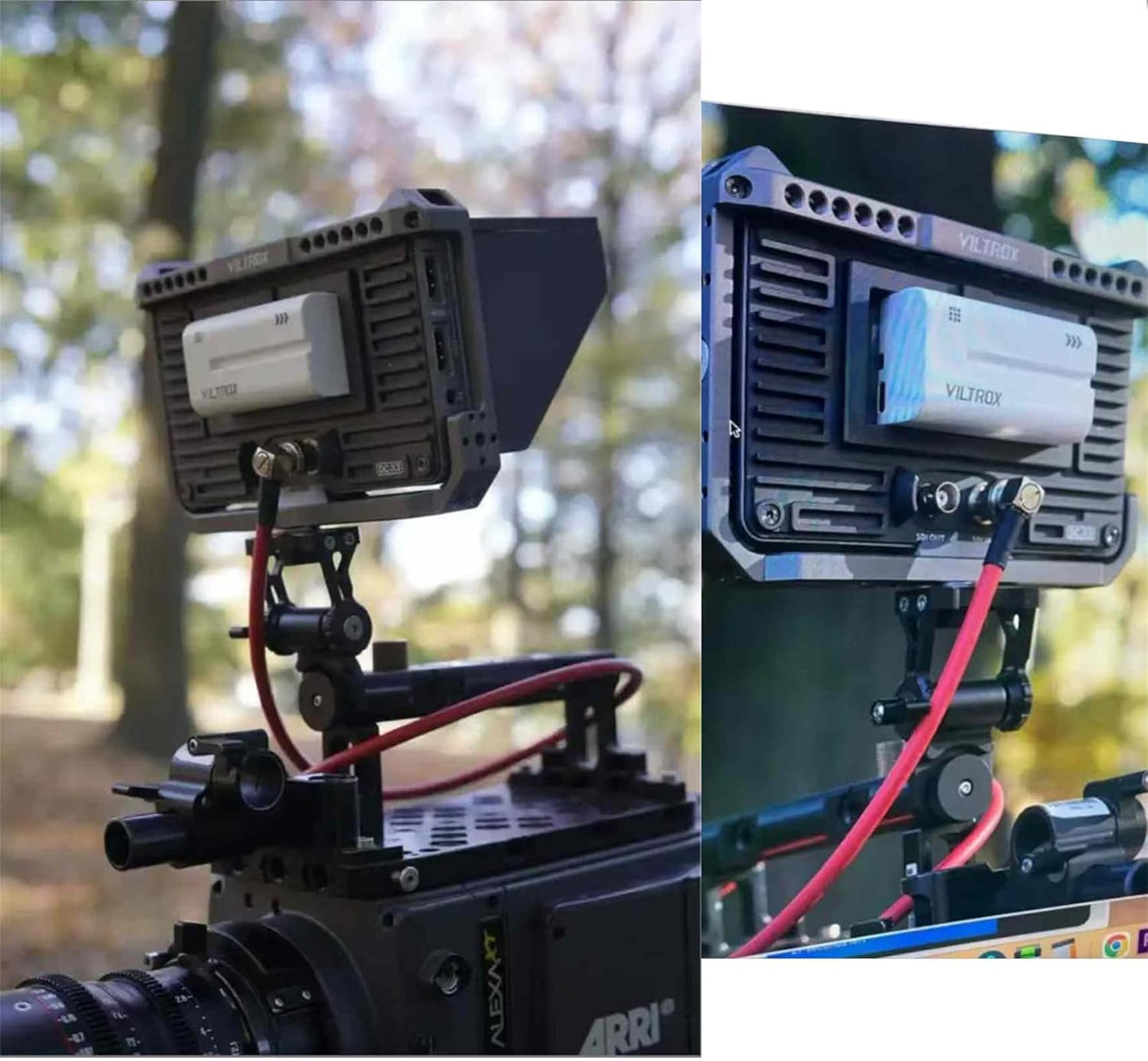 Monitor Mount Holder Bracket, 360 Tilt Swivel Rotation for Atomos SmallHD Camera Video Monitor, Teradek Wireless Transmission Motor Microphone, 3/8" 1/4" Black