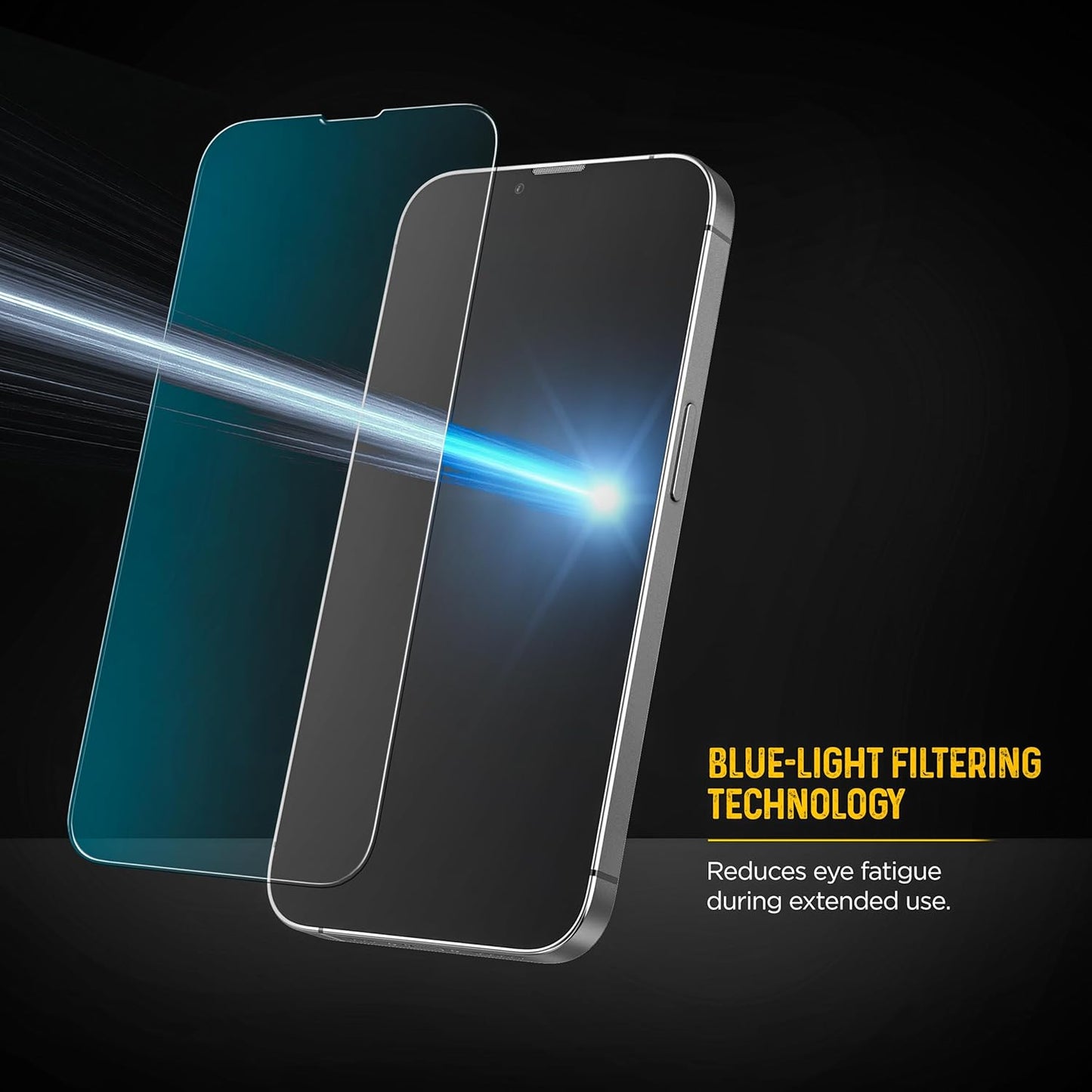 magglass Blue-Light Blocking Screen Protector for iPhone 16e Tempered Glass with Bluelight Filter (Easy Applicator Included)