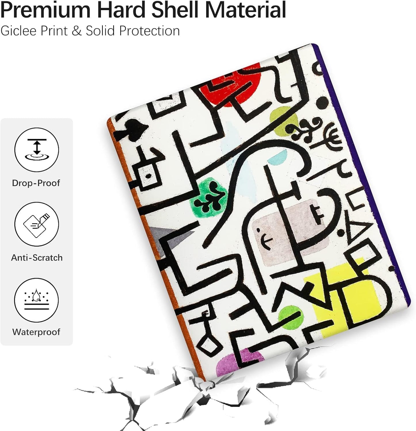 Berkin Arts for MacBook Pro 16 Inch Cover A3403 A3186 A2991 A2780 A2485 (2024-2021) with M4/M3/M2/M1 Pro/Max Chip with Keyboard Cover & Screen Protector Naive Art (Picture of A Journey by Paul Klee)