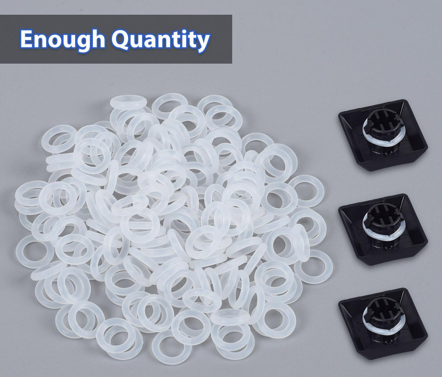 150PCS Rubber O Ring Switch Dampeners Damper for Mechanical Keyboard, Clear Cherry MX Switch Keyboards Keycap Dampers