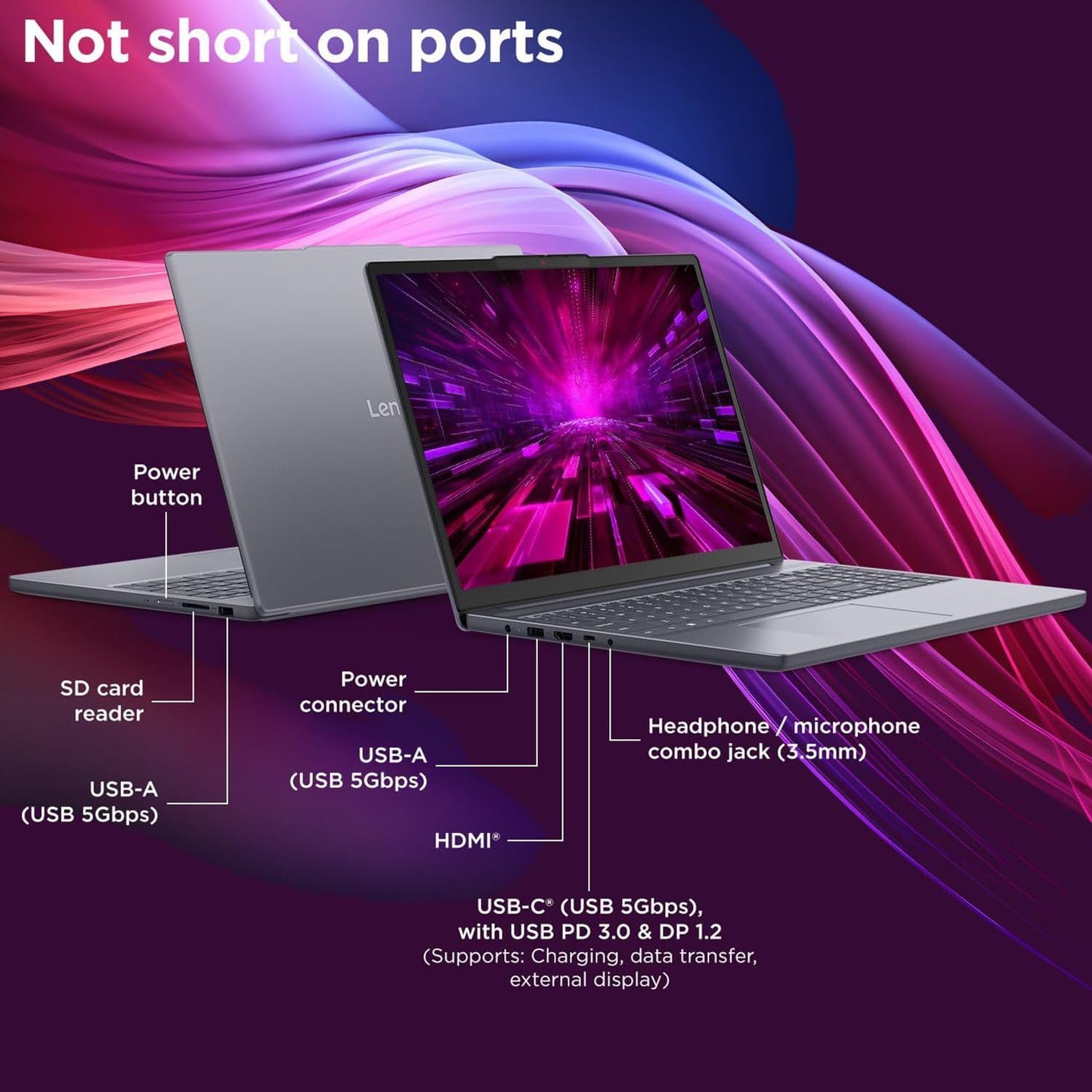 Lenovo Laptop Computer for Home Student Business, IdeaPad Slim 3, Intel i7-13620H (Beat Ultra 7 255U), 16GB DDR5 RAM, 512GB PCIe SSD, 16" FHD+, WiFi 6, Type-C, HDMI, Luna Grey, Windows 11 Pro, Wendbo
