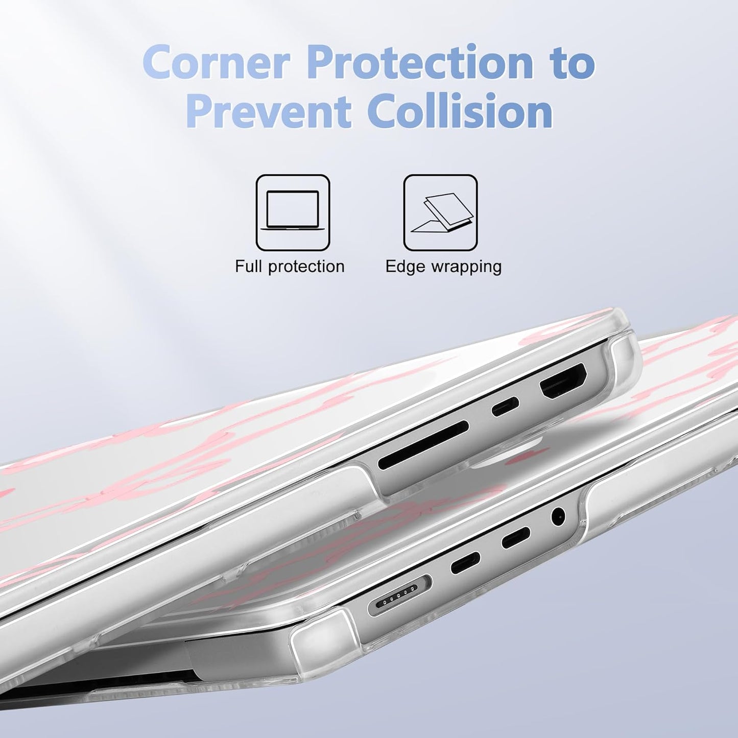 for MacBook Pro 16 inch Case 2021 2022 2023 2024 Release A3186 A3403 M4 A2991 M3 A2780 M2 A2485 M1 Pro/Max, Hard Shell Case with Screen Protector & Keyboard Cover, Bow