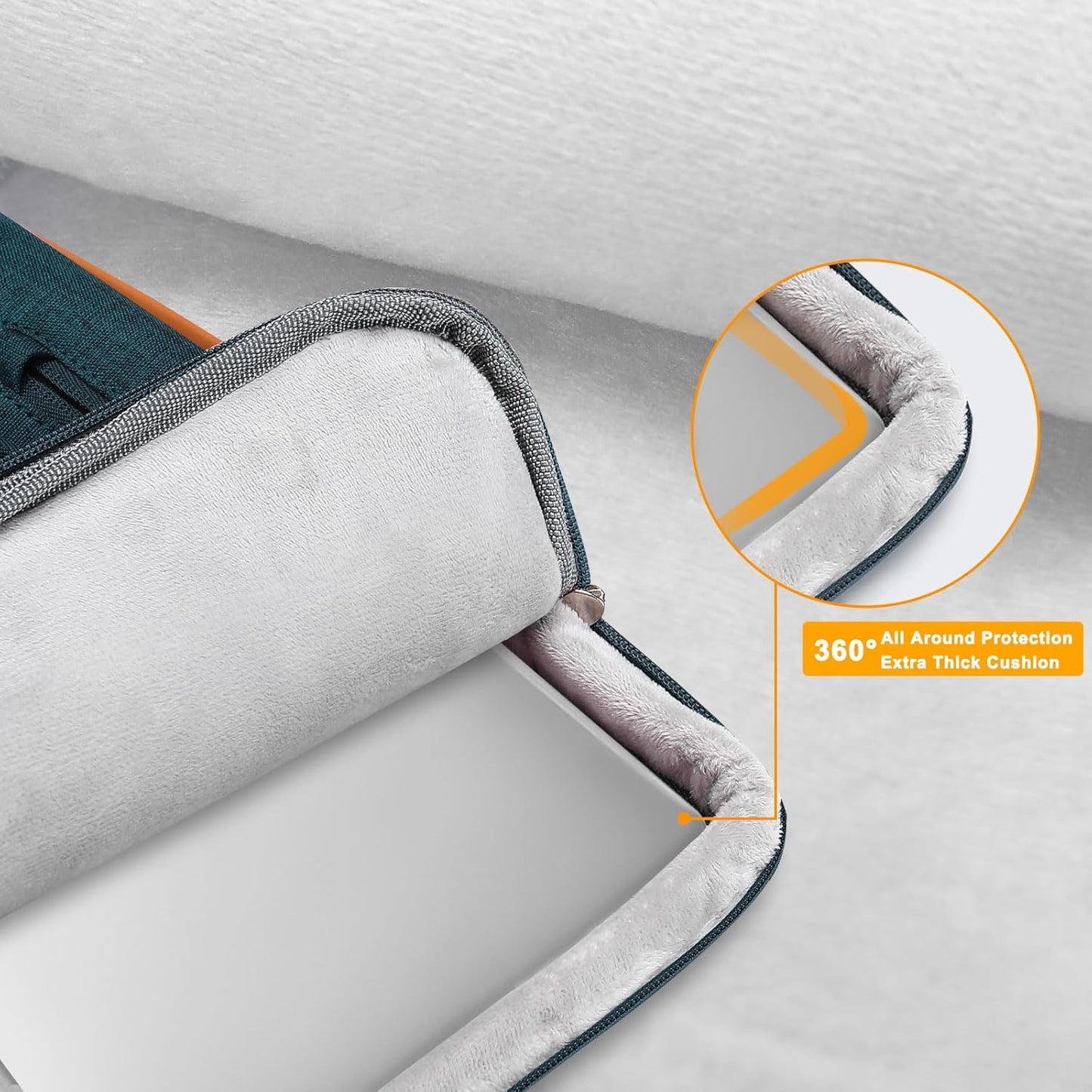 MOSISO 360 Protective Laptop Shoulder Bag,13-13.3 inch Computer Bag Compatible with MacBook, HP, Dell, Lenovo, Asus Notebook,Side Open Messenger Bag with 4 Zipper Pockets&Handle, Teal Green