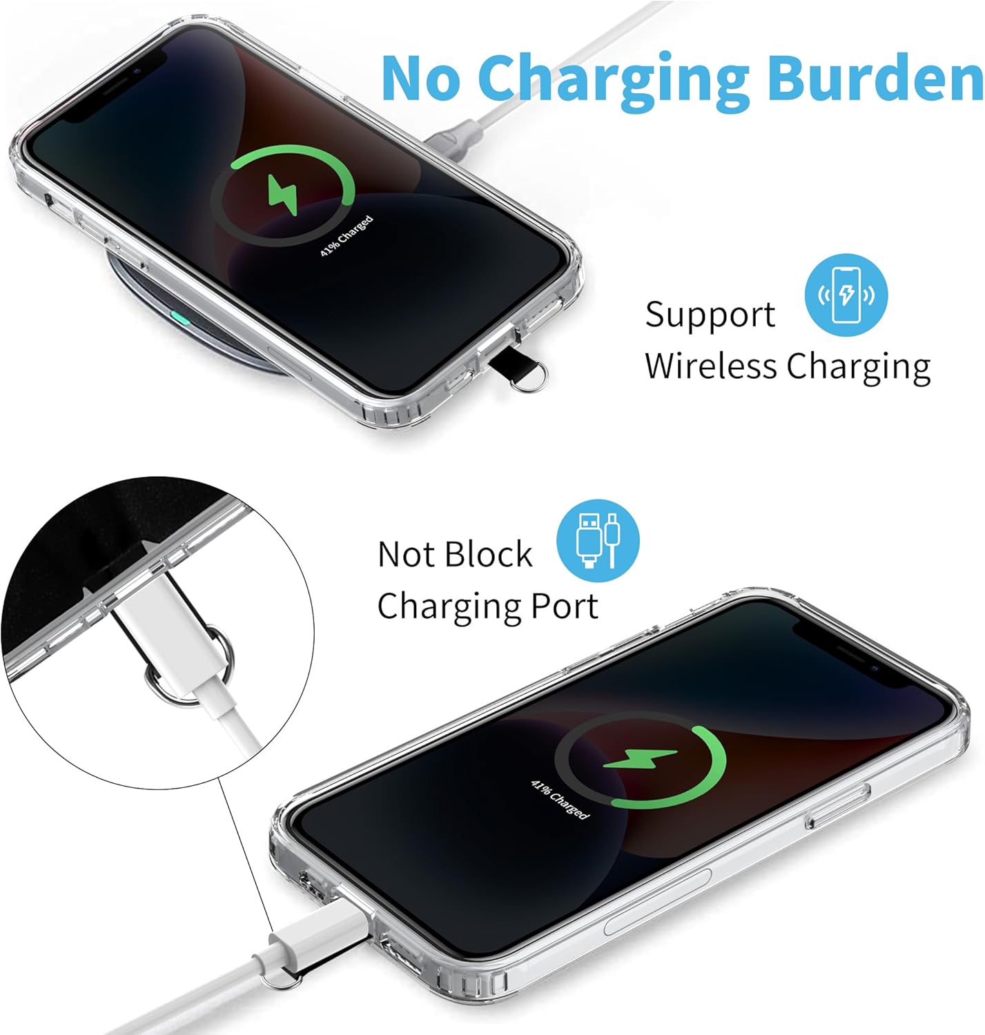 CACOE Phone Lanyard 2 Pcs-2 Pcs Adjustable Neck Strap,4 Pcs Patches,Universal Crossbody Multifuctional Cell Phone Lanyards Compatible with Most Smartphones(Black+Light Gray)