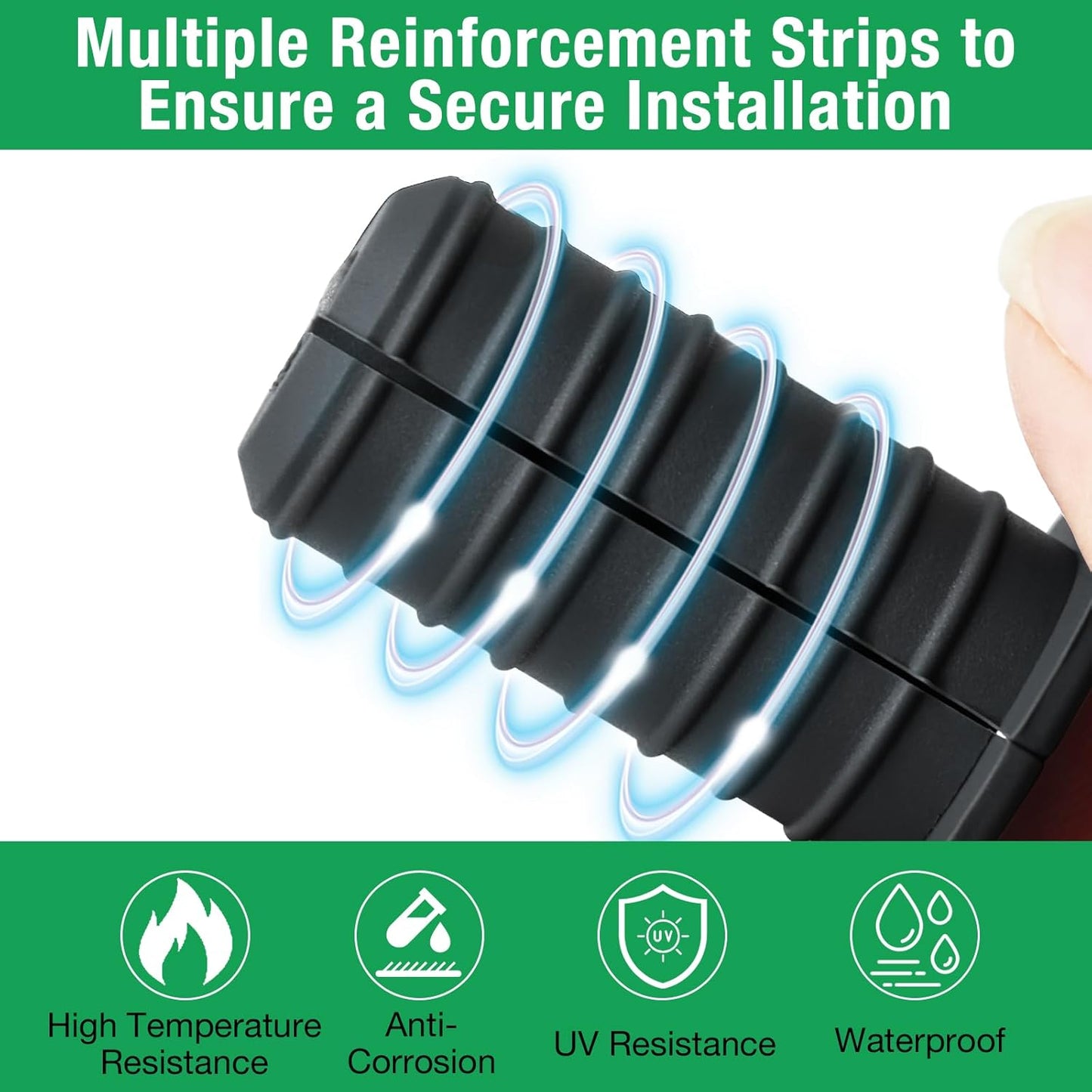 4pc Starlink Cable Grommet 3/4" Silicone Anti-Slip Wall Hole Pass Through Split Cable Bushings for TV Wire Ethernet Cord, Starlink Cable Routing Kit Accessories,38mm/1.5"Ht, Black