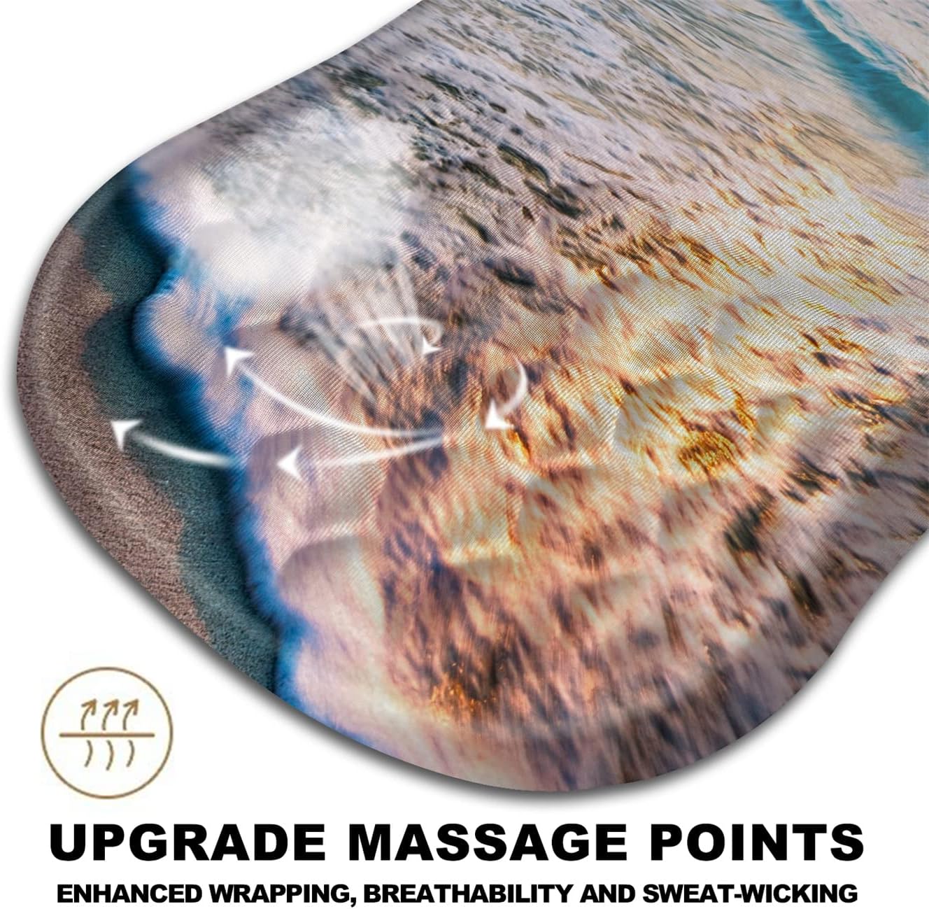 Mouse Pad Wrist Support, Ergonomic Mouse Pad with Massage Dot, Comfortable Computer Mouse Pad for Laptop, Wrist Rest Pain Relief Mousepad with Non-Slip PU Base for Office & Home, 12 x 8 in