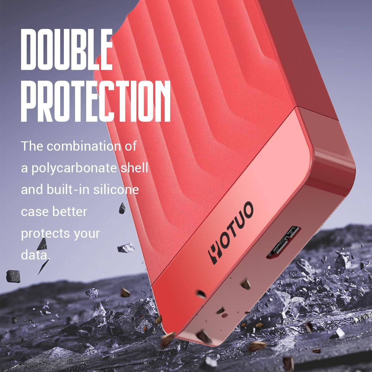 Portable External Hard Drive Storage Expansion Mobile HDD USB 3.0 for PC, Mac, Desktop, Laptop, PS4, PS5, Xbox One X/S, Xbox 360, Xbox Series X/S, Office & Game (Red, 1TB)