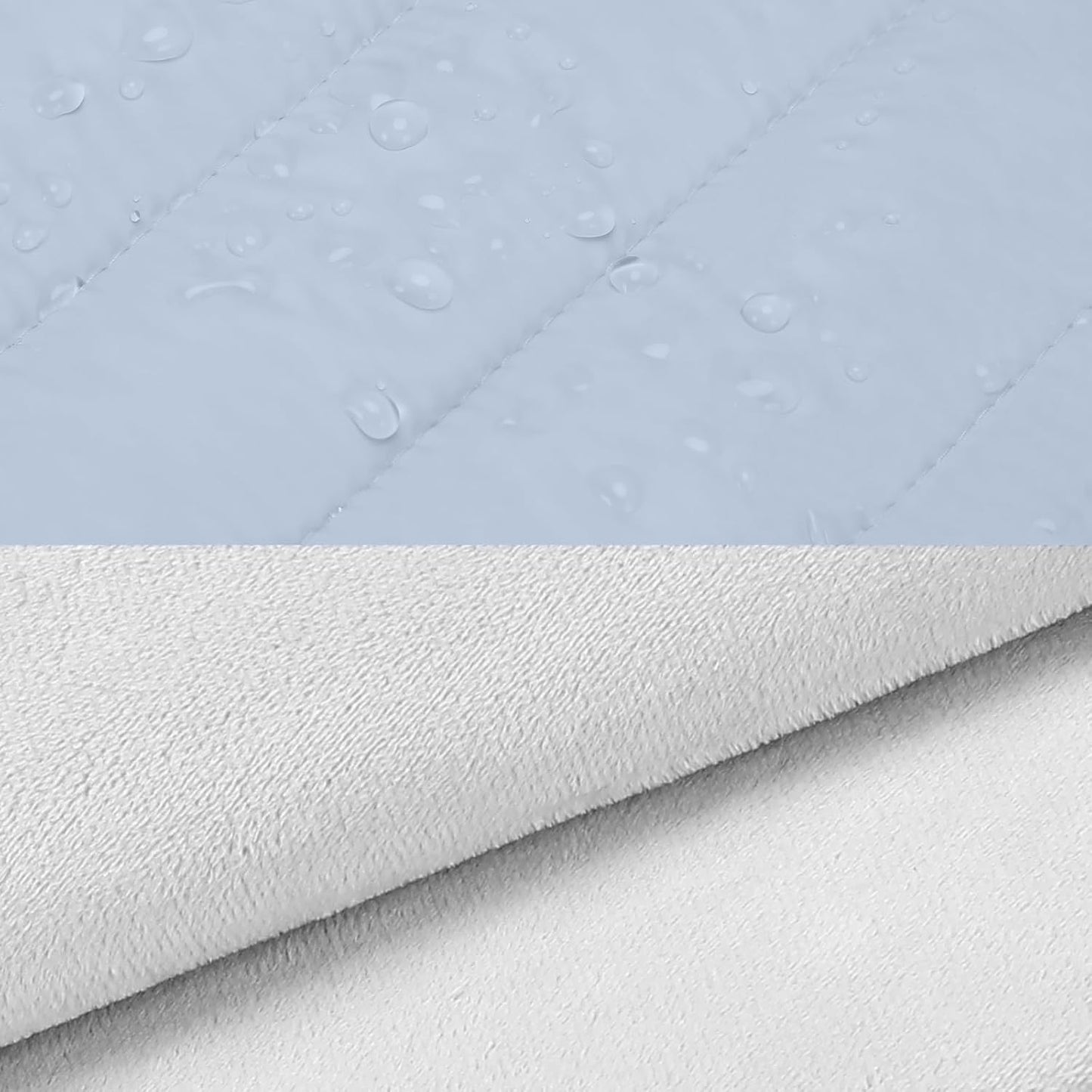 MOSISO 13.3 inch Laptop Case, 13-13.3 inch Puffy Laptop Sleeve Compatible with MacBook Air 13 13.6 M4 M3 M2 M1/Pro 13/Pro 14, HP Dell ASUS Lenovo,Polyester Horizontal Bag with Small Case, Baby Blue