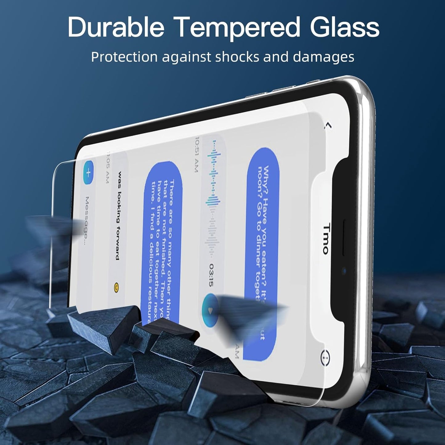 NEW'C 3 Pack Privacy for iPhone 11 Pro Max, iPhone XS Max Screen Protector (6.5"), Enhanced 28-Degree Privacy Angle, Ultra Durable 9H Hardness, Bubble-Free