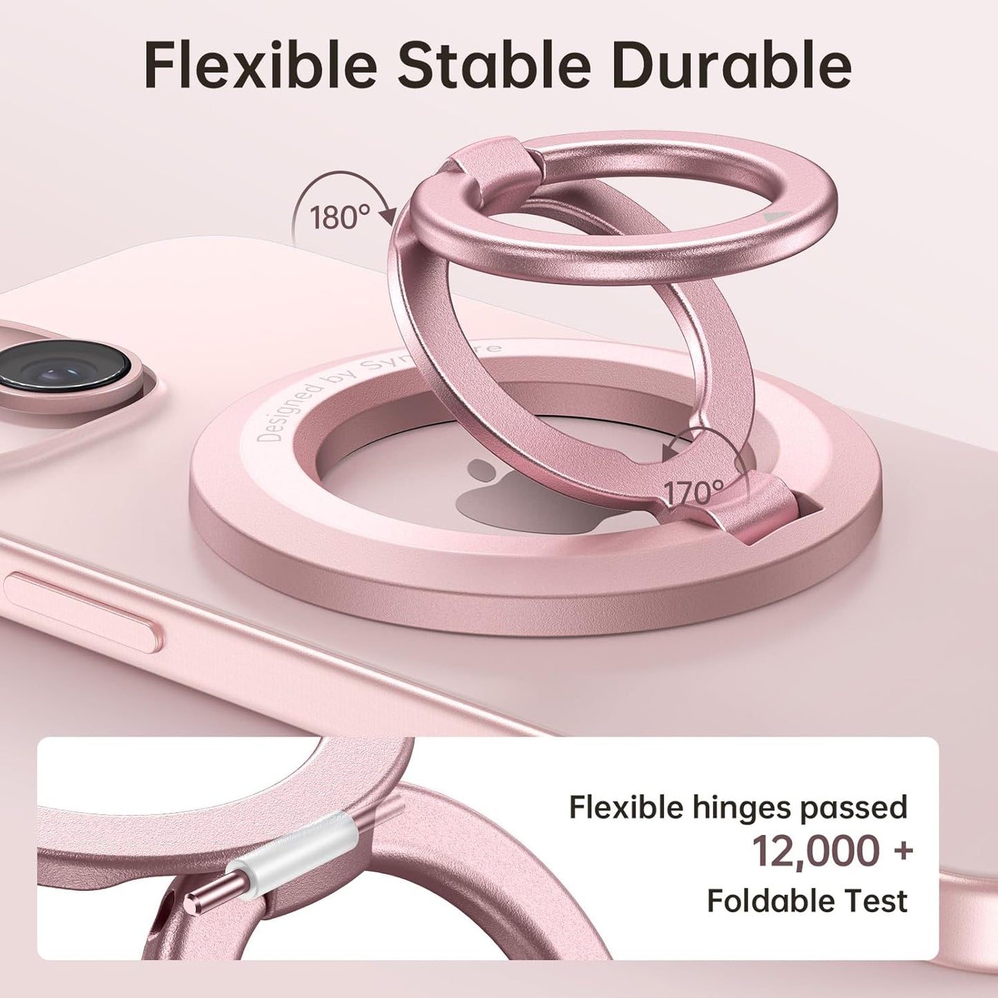 SYNCWIRE for MagSafe Ring Holder, Magnetic Phone Ring Holder Magnet Cell Phone Grip Finger Ring Kickstand Compatible with iPhone 16 15 14 13 12 Pro Max fits MagSafe Accessories