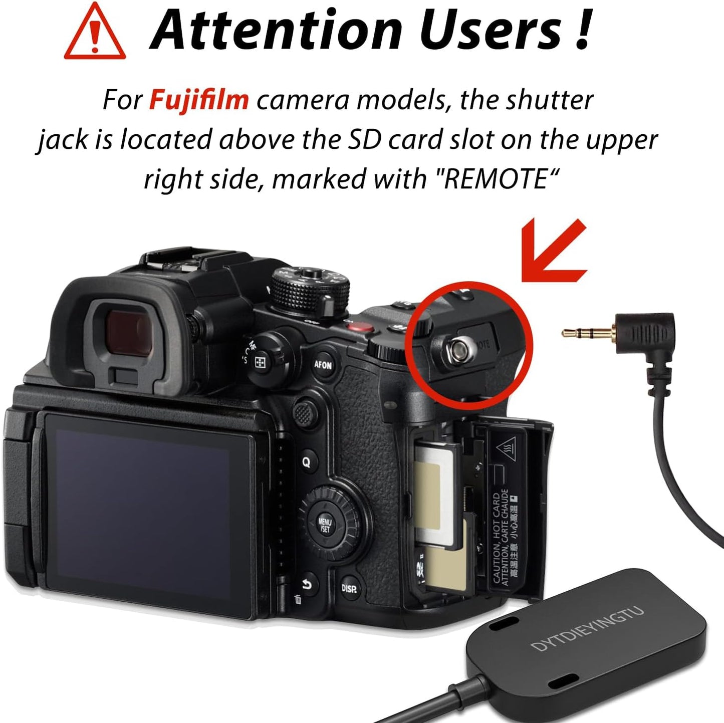 RS-60E3/RR100 for Canon/Fuji Remote Camera Cable Small Shutter Release Control 11.8inches Cable Remote Wired Button R100 R6 R8 R10 80D XT2/3/4/5 XH2S GFX100/S GFX50/S/II (RC301-2.5/E3 11.8in)