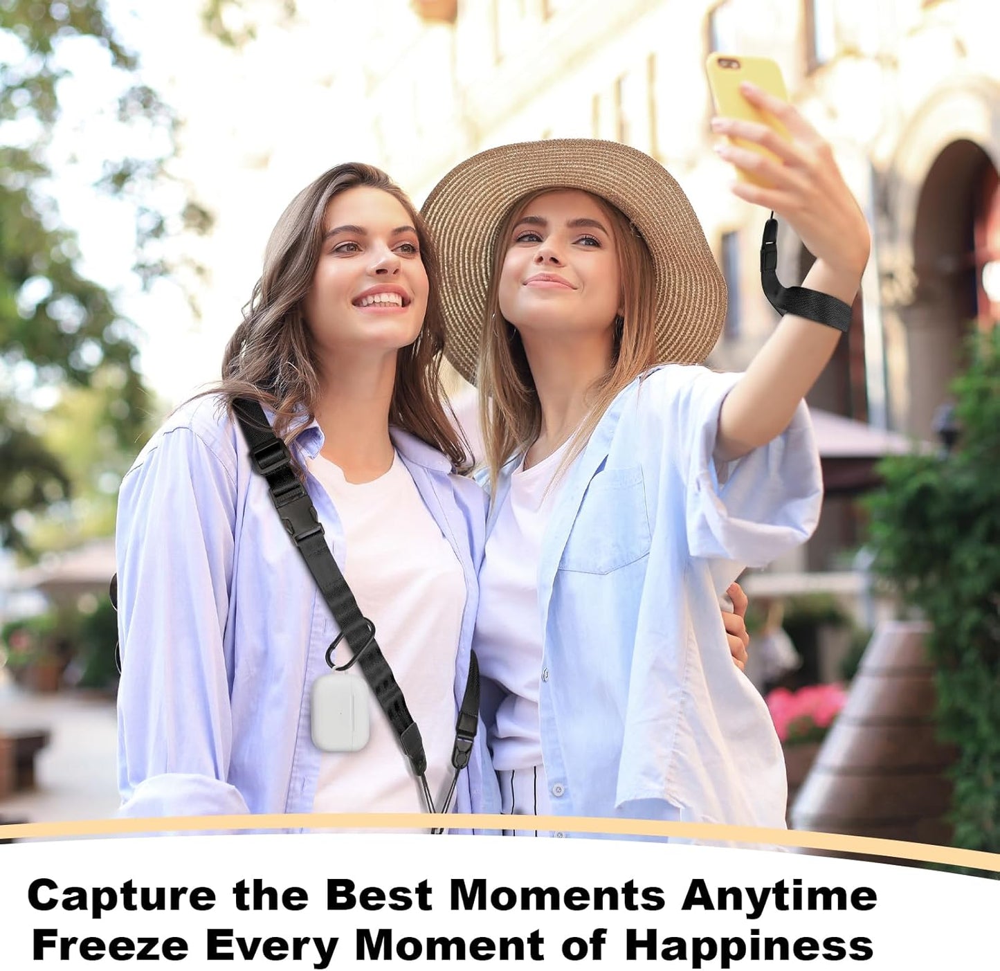 Adjustable Crossbody Phone Lanyard, Universal Phone Wrist Strap and Phone Neck Strap with Tether Tab, Phone Lanyard with Quick Release, Suitable for iPhone and Most Smartphones, Black