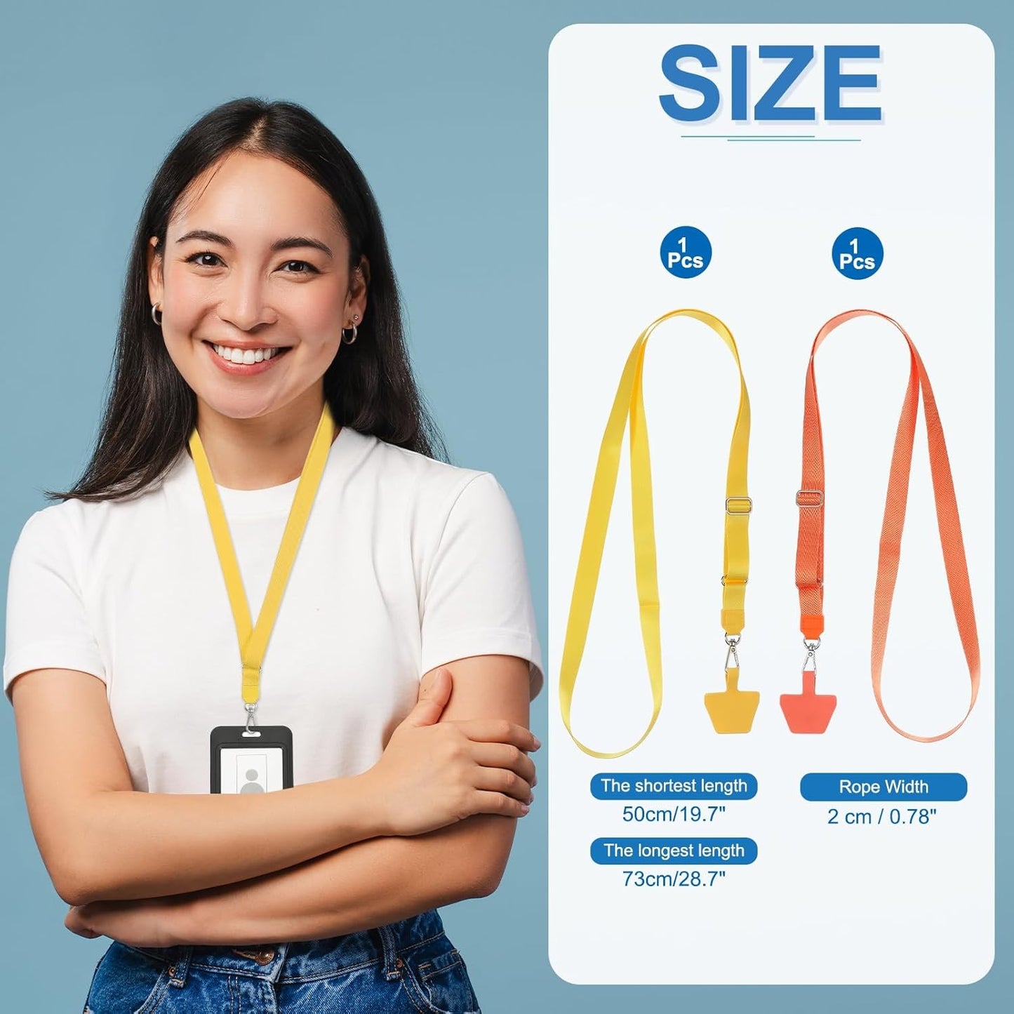 PATIKIL Smart Phone Lanyard with Patches for Most Smartphones Badges Keychain