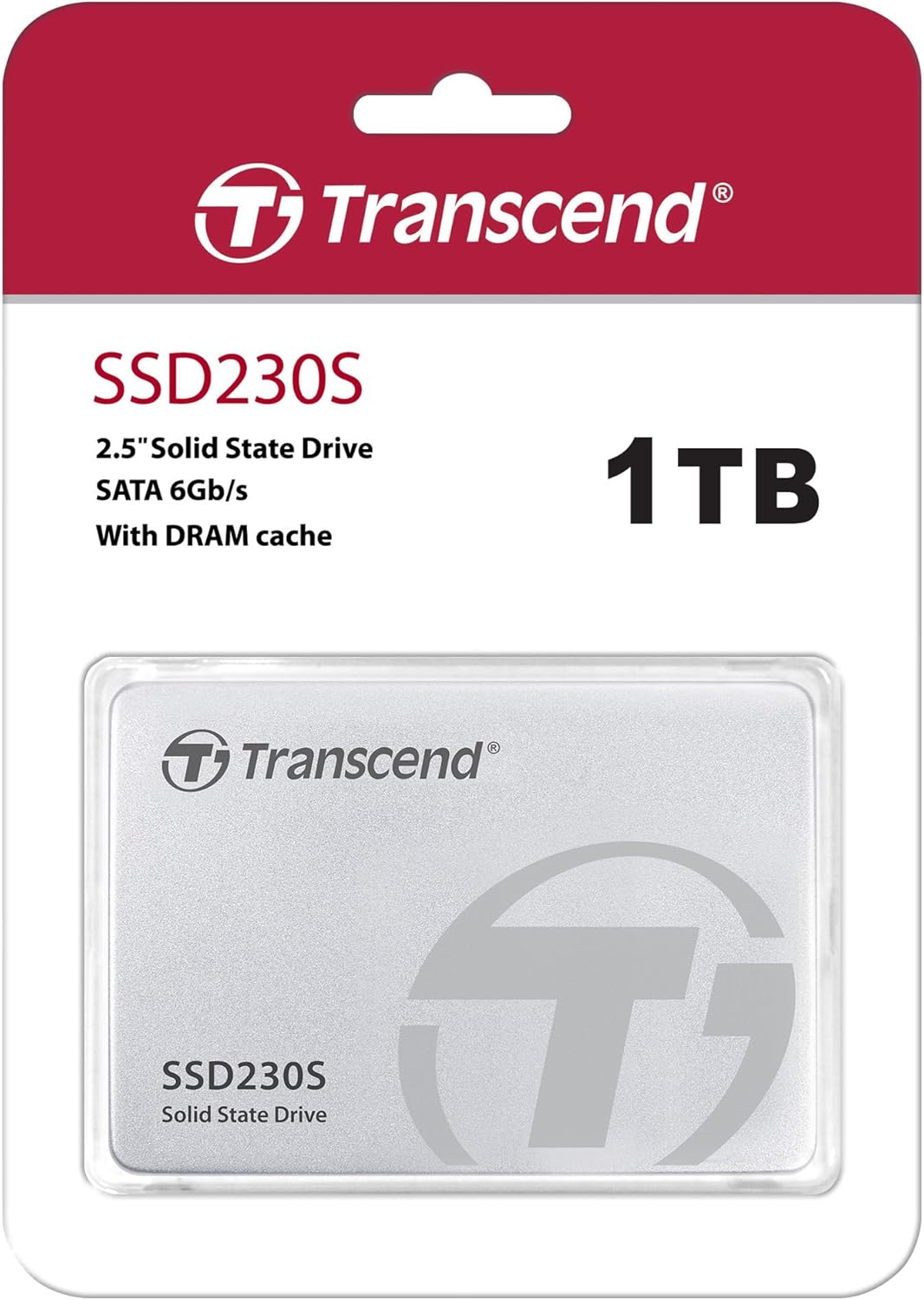 Transcend 1TB 2.5" SATA III 6Gb/s SSD with DRAM, Up to 560MB/s, Compatible with PS4, Laptops, Desktops, PCs, Notebooks, Internal Solid State Drive with SLC Cache, 3D TLC NAND, RAID Engine, LDPC Coding
