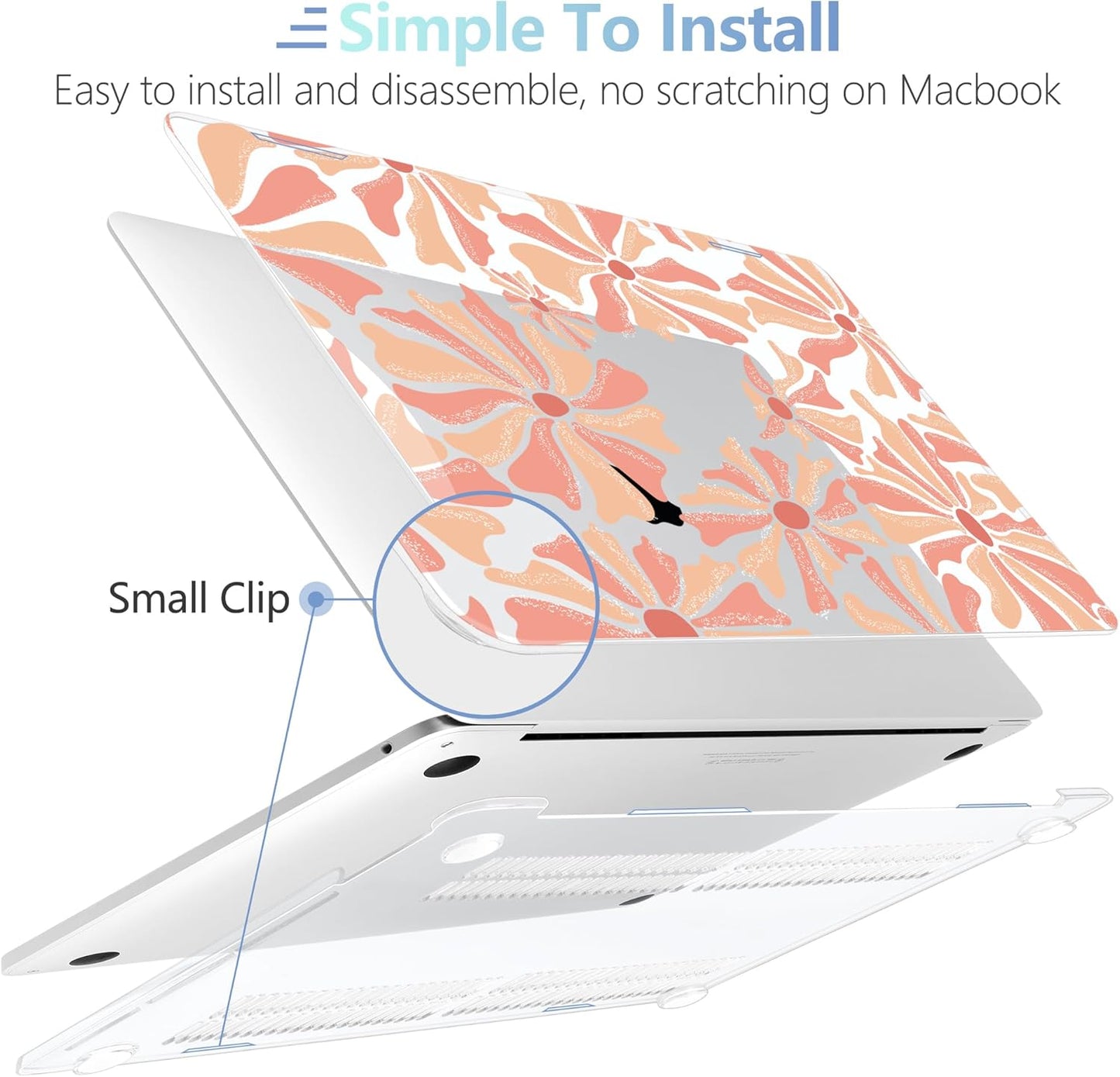 MEEgoodo Case for MacBook Pro 13 inch Case 2022 2021 2020 New A2338 M2/M1 A2251 A2289, Laptop Hard Shell with Keyboard & Camera Cover Compatible with 13 inch MacBook Pro, Cute Retro Groovy Flowers