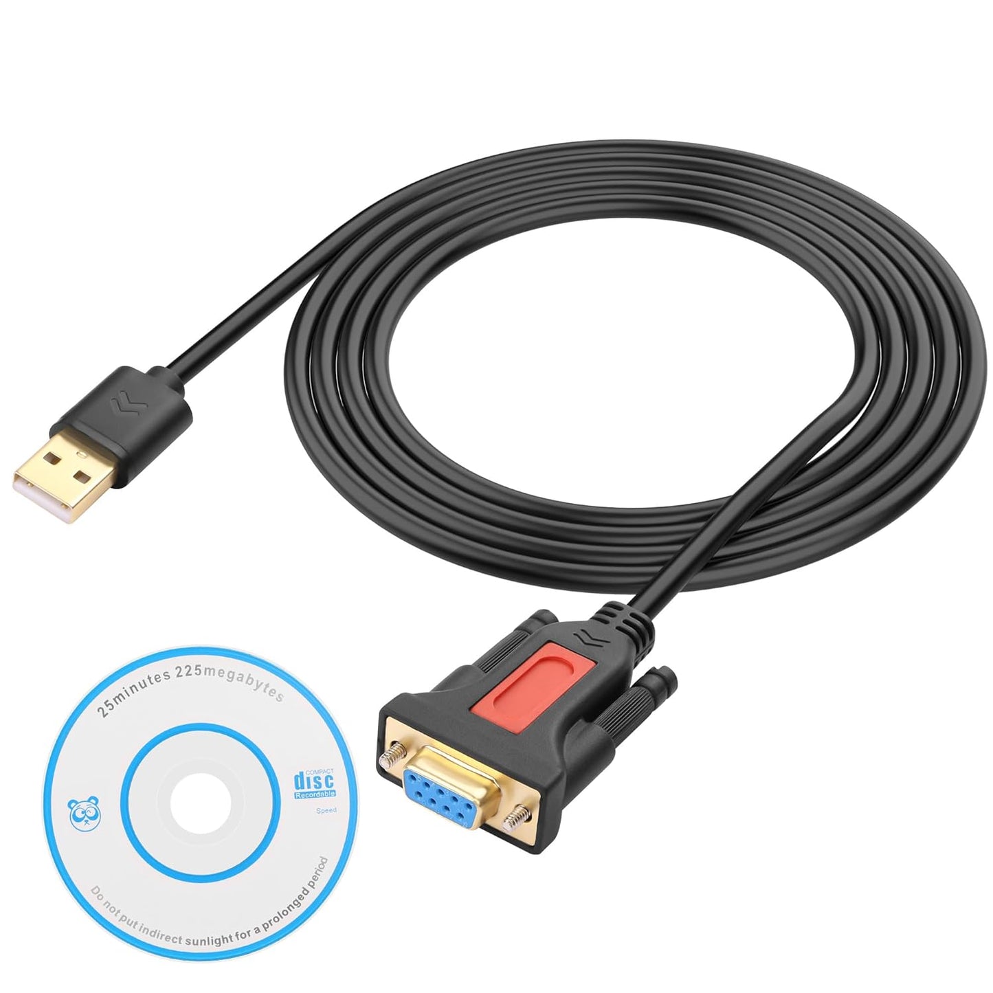 XMSJSIY USB to RS232 DB9 Serial Adapter Cable USB A Male to D-SUB 9-Pin Female Converter Cord with Gold Plated Support Winows11/10/8.1/8/7 Vista/XP and Mac OS -1.5M/4.29FT