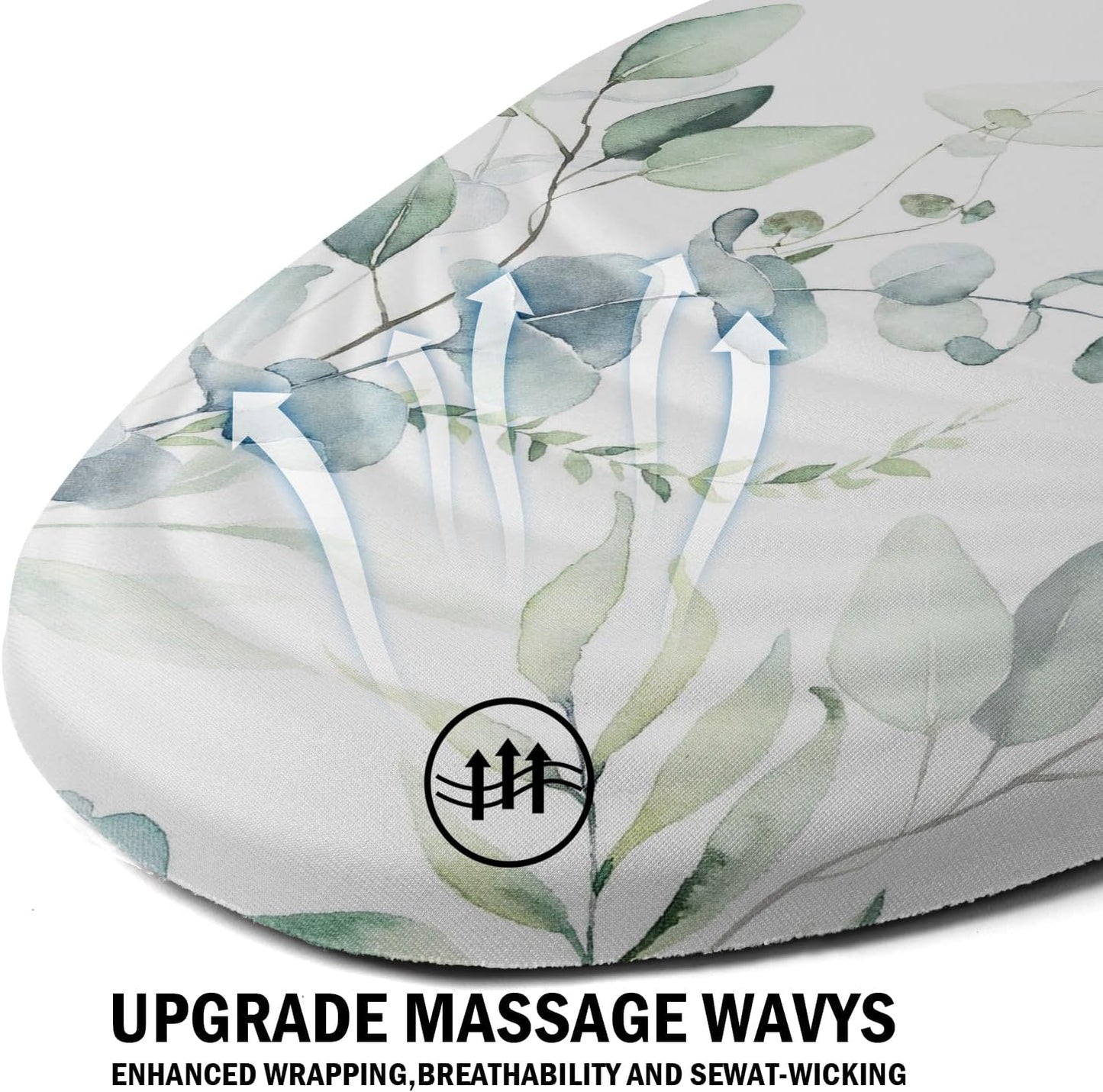 Ergonomic Mouse Pad with Wrist Rest Support,Mousepad Relief Carpal Tunnel Pain, Entire Memory Foam Mouse Pad with Non-Slip PU Base, Wireless Mouse Pad,Beautiful Leaf