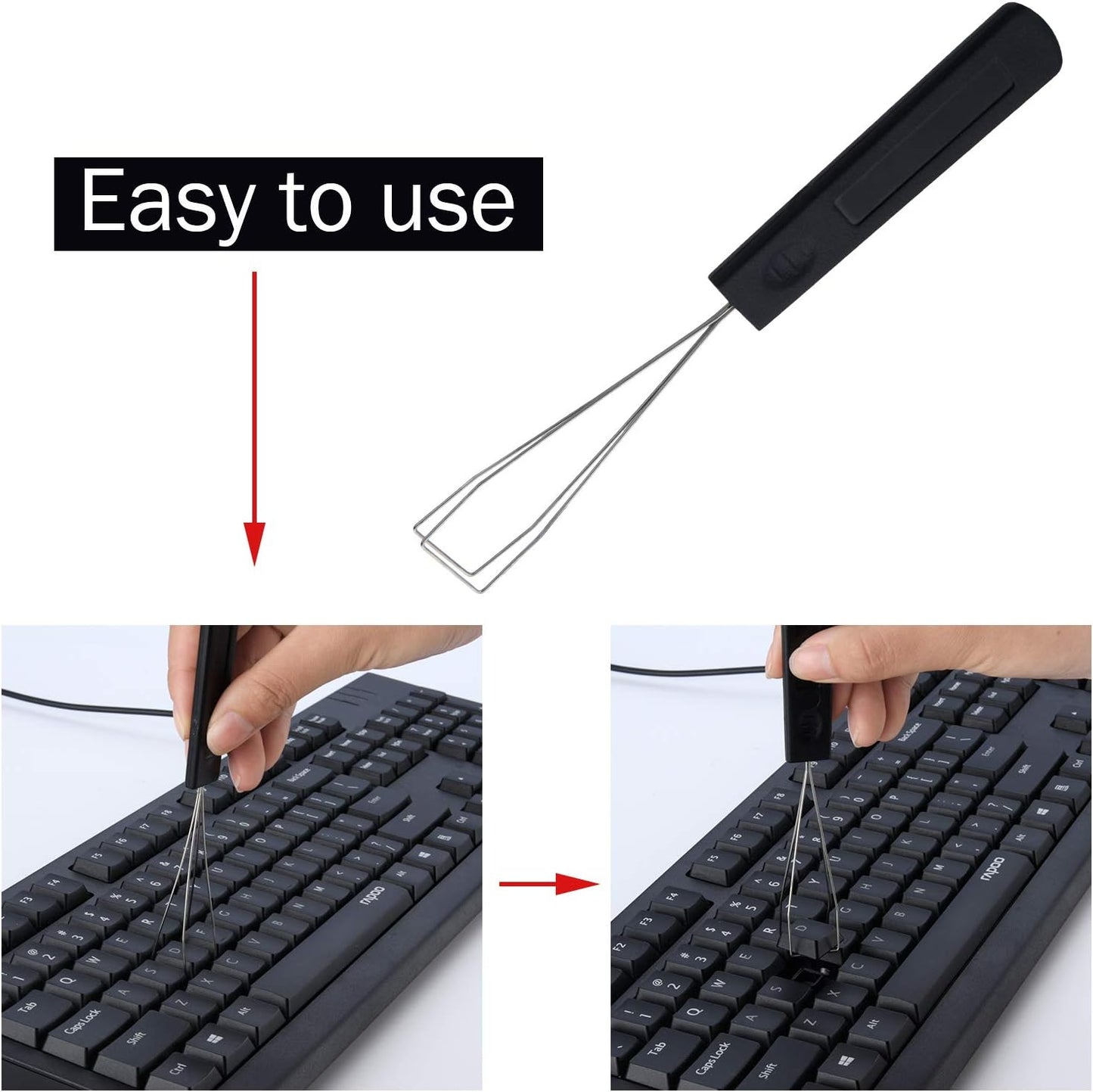 Keyboard Puller Keycap Removal Tool and 200 Pcs Rubber O-Ring Dampeners Plumbing Rubber O-Ring Seal for Switch and Mechanical Keyboard